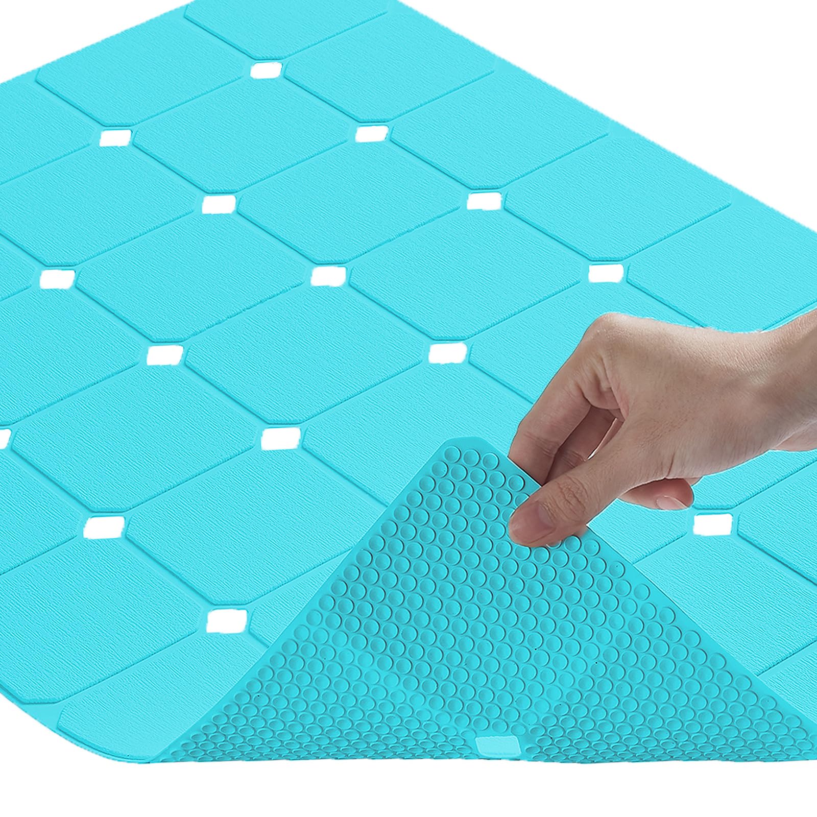 Bathtub Mat Non Slip Silicone Soft Odorless Bath Mat With Mini Suction Cups For Bath Tub Mat And Shower Mat Foldable And Machine