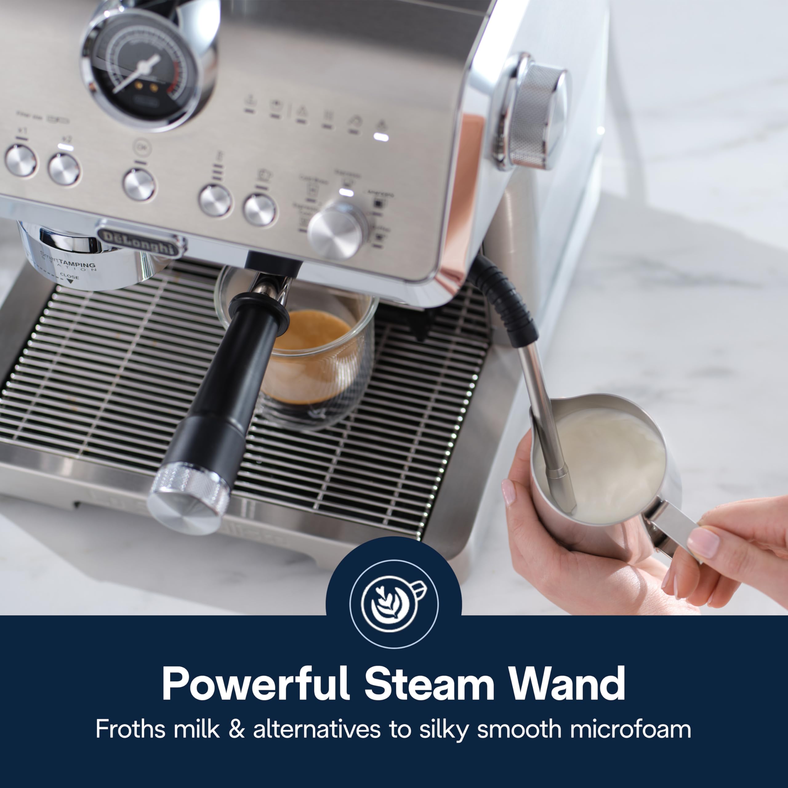 De'Longhi La Specialista Opera Espresso Machine With Cold Brew, Commercial-Style Steam Wand For Latte, Cappuccino, Built-In Grin