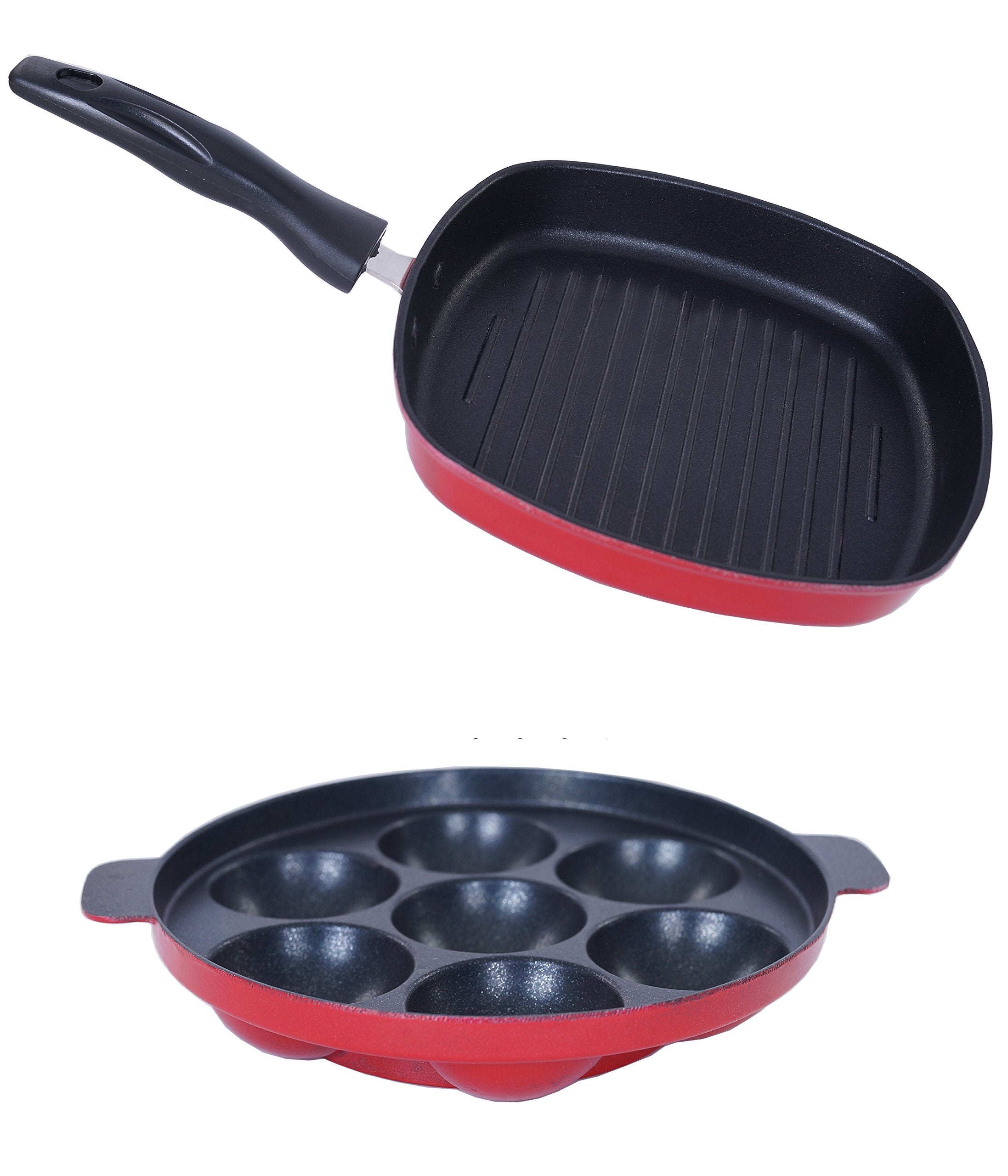 Nirlon NonStick 2 Piece Gas Compatible Cookware Combo Gift Set With Bakelite Handle, 2.6Mm_Ap(7)_Gp(24)