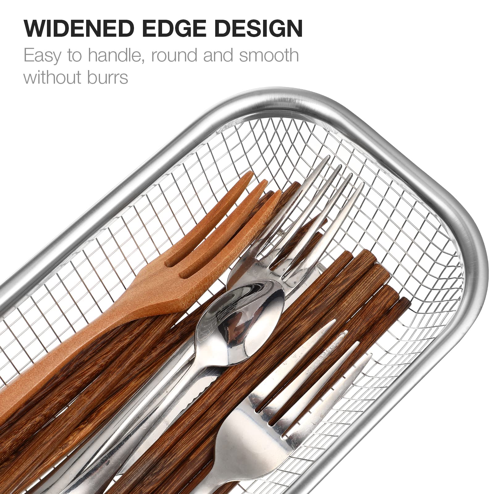 Stainless Steel Utensil Drying Rack: Utensils Holder Dishwasher Silverware Basket Compact Dish Rack Chopsticks Spoons, Forks, Kn