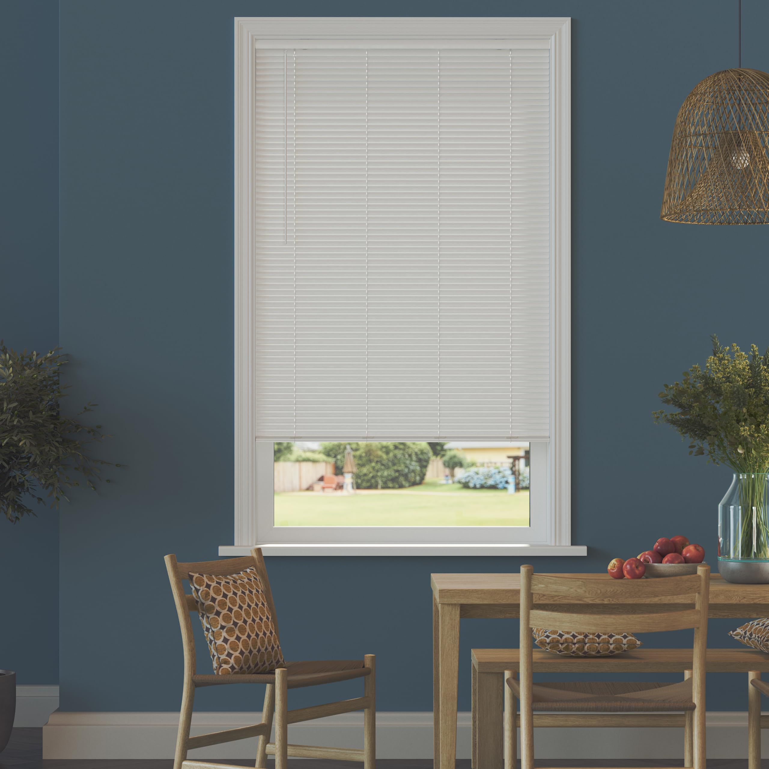 Cordless Room Darkening Mini Blinds for Indoor Windows - 33.25  W x 48  L - White, Over 1,400 Custom Sizes Starting at 9.97, 1  