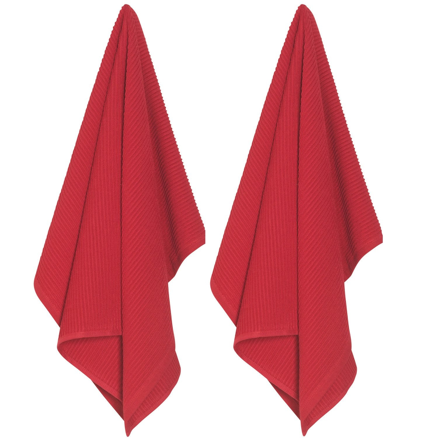 Now Designs Ripple Kitchen Towel  Set of 2  Red