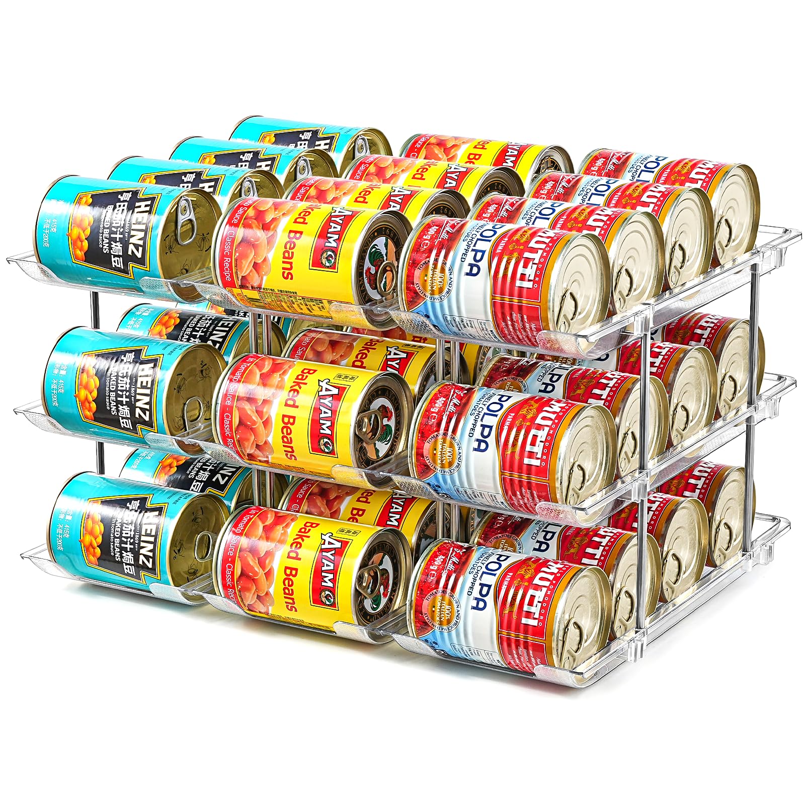 Can Organizer for Pantry, Stacking Can Storage Organizer Hold 36 Cans