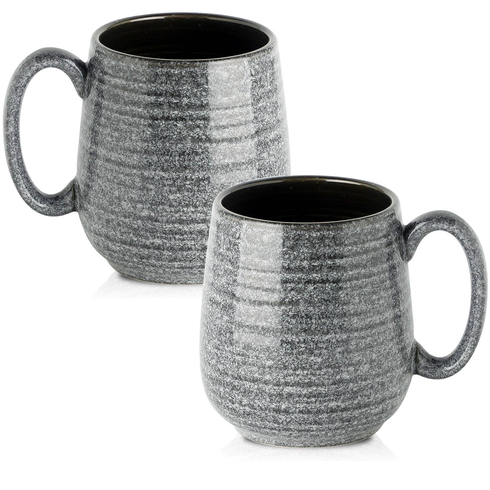 Hasense Large Coffee Cups Ceramic Set of 2, Porcealin 20 oz Coffee Mugs as Friend Gifts, Modern Coffee Mug with Big Handle for L