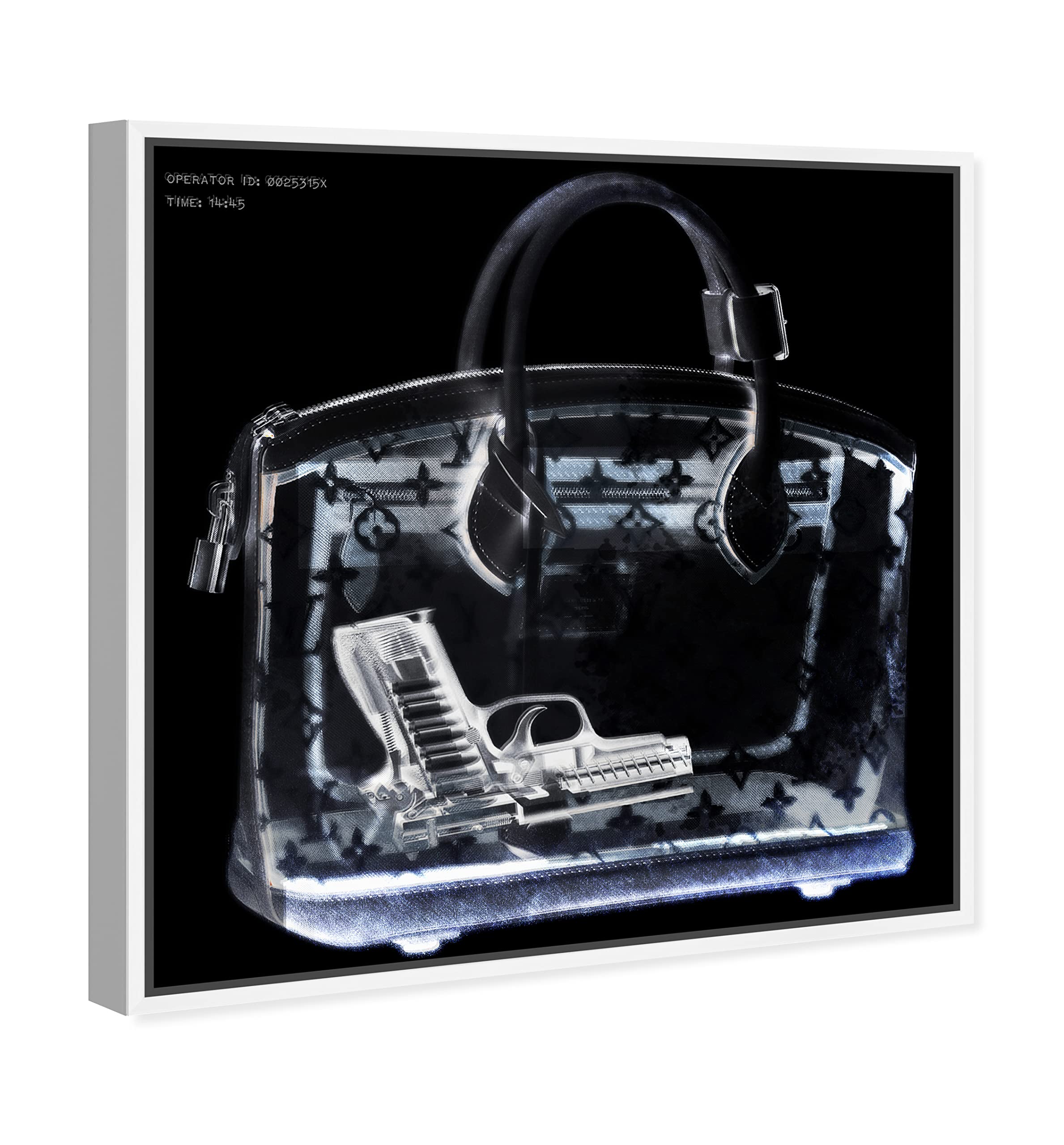 The Oliver Gal Artist Co. Fashion And Glam Wall Art Canvas Prints 'Couture X Ray' Handbags Home D  Cor, 20 In X 20 In, Black, Wh