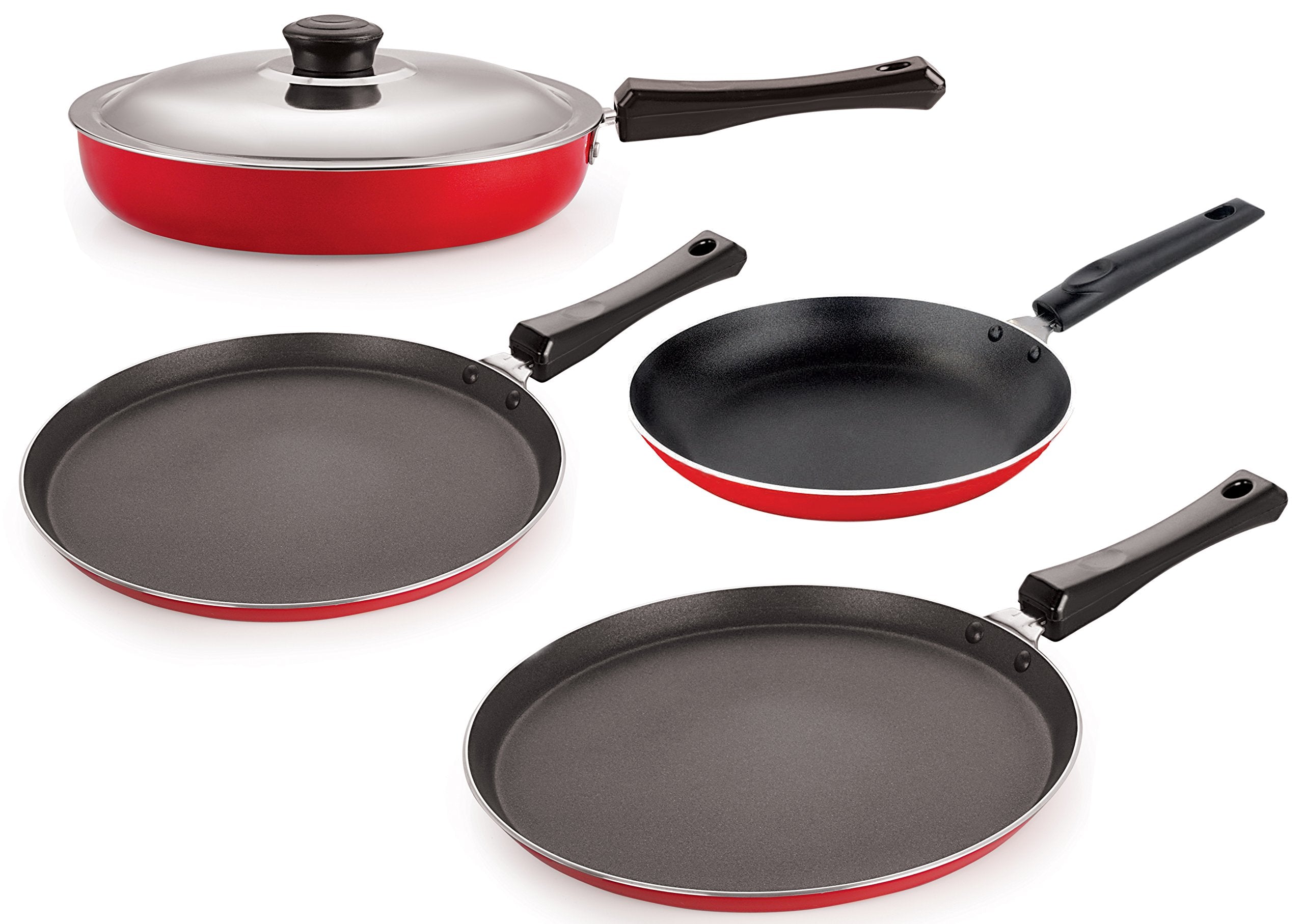 Nirlon NonStick Cookware Kitchen Cooking Utencil Combo Set, (26_Ft12_Fp12_Tp_Ft11),Pfoa Free