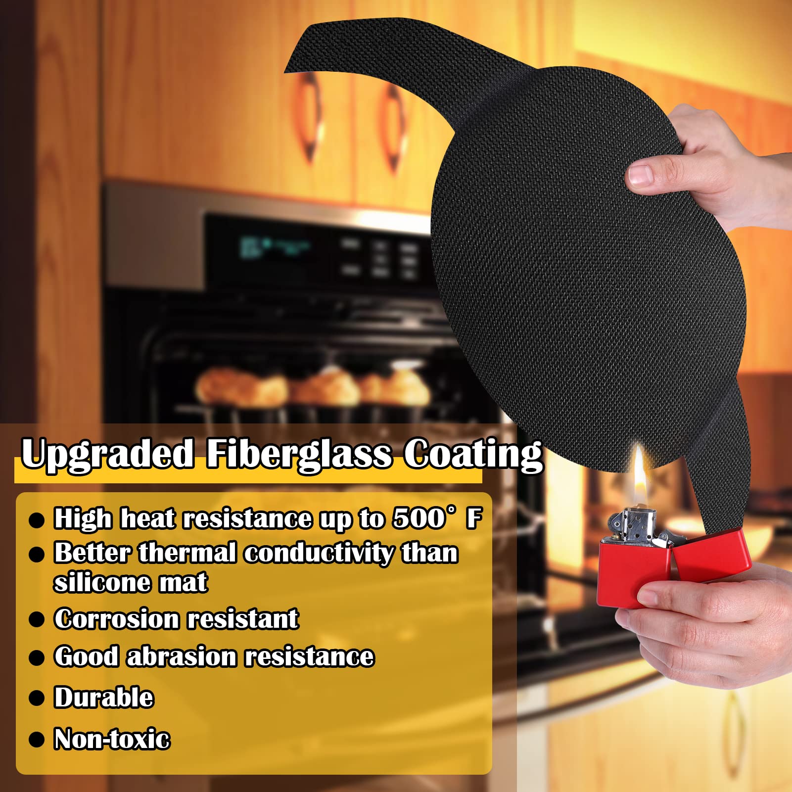 Aiersa 2Pcs Baking Mat For Dutch Oven Bread Baking, Reusable Non-Stick Bread Sling, 6.3In Long Handle For Easy Transfer Of Sourd