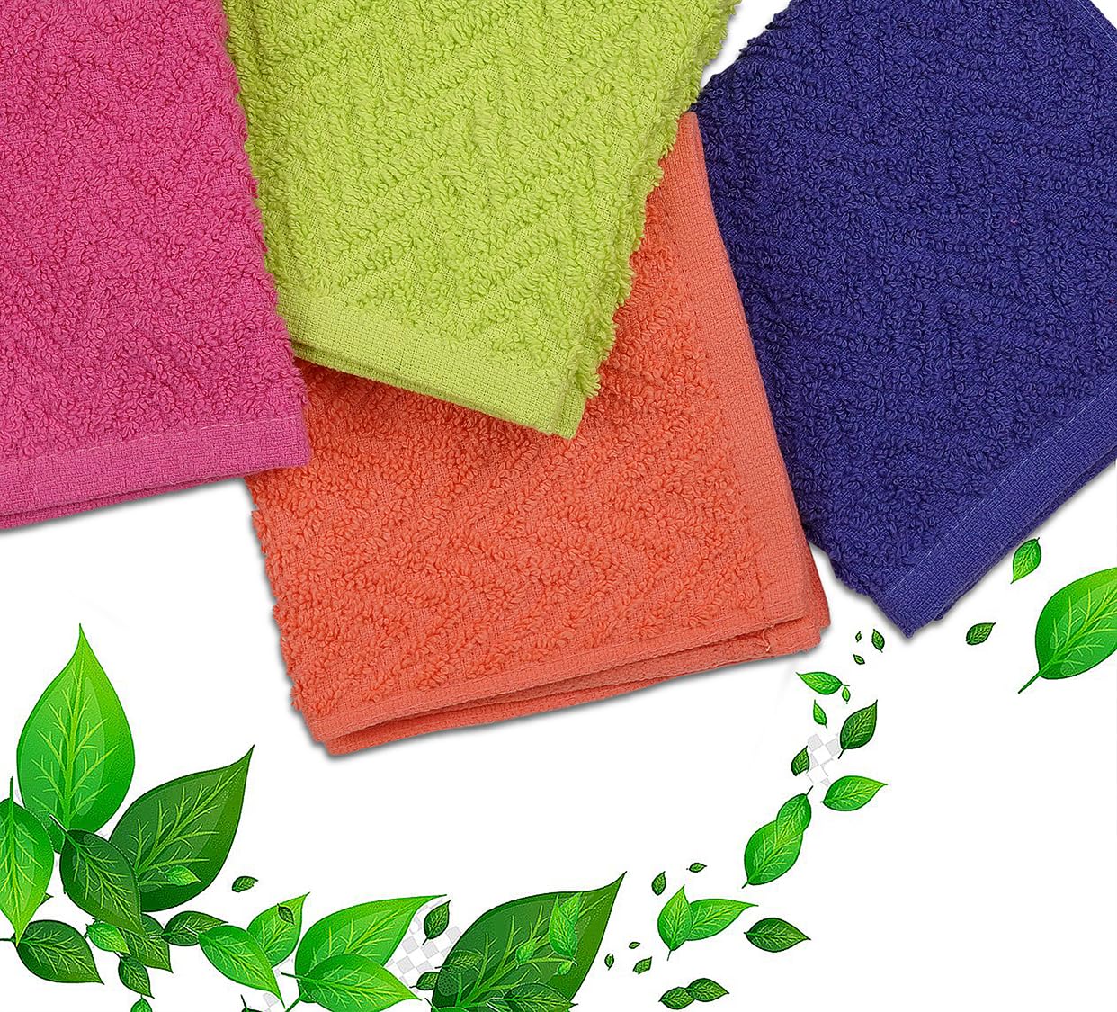 Zuperia Zigzag Wash Cloth 32 Pack -12'' X 12''- Highly Absorbent Soft Washcloths For Face, Gym Towels, Hotel Spa Quality, Reusab