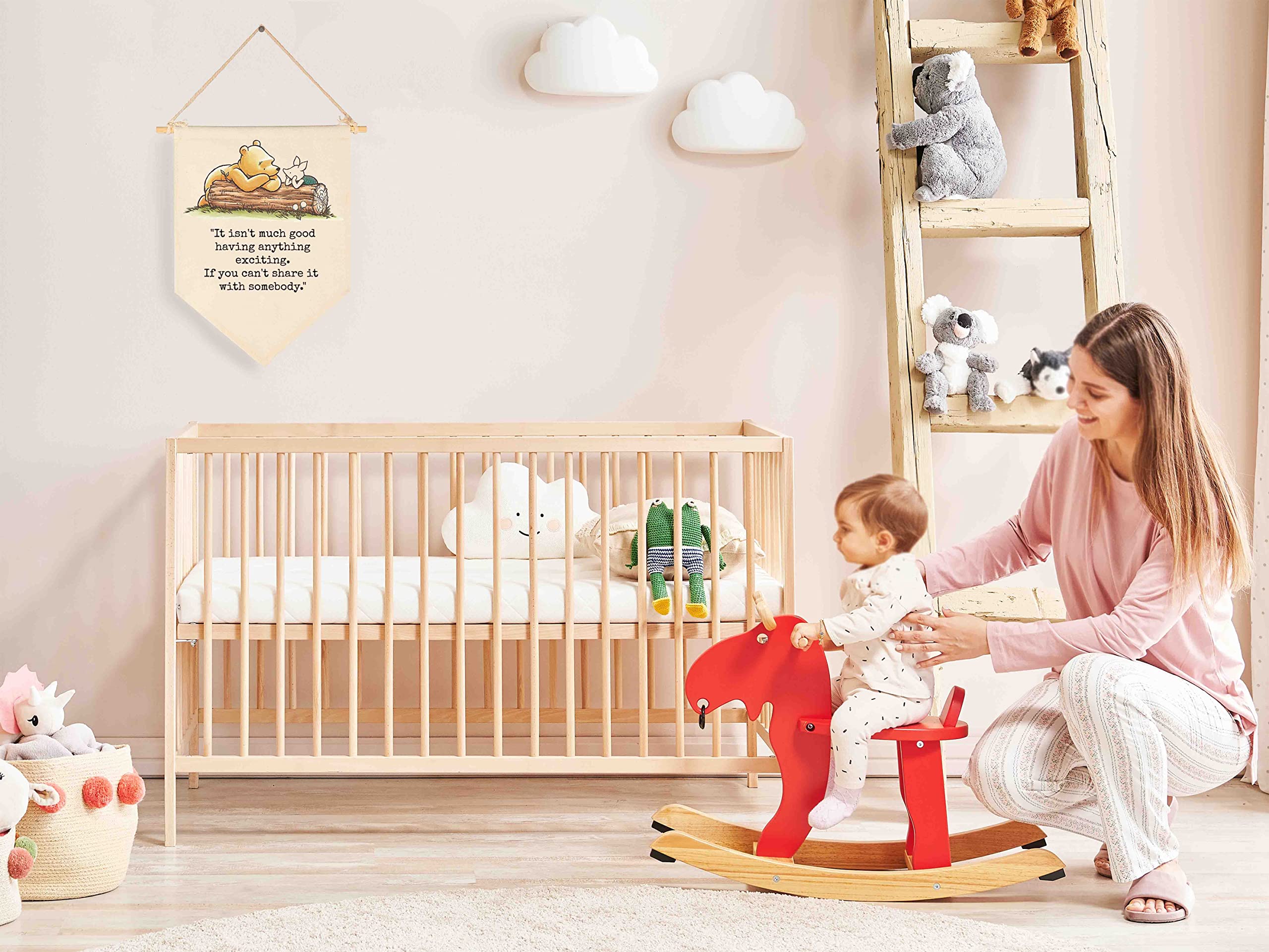 It Isn'T Much Good Having Anything Exciting-Christmas Birthday Party Bunting-Baby Gift Shower-Winie Wall Flag Decor Gift The Poo