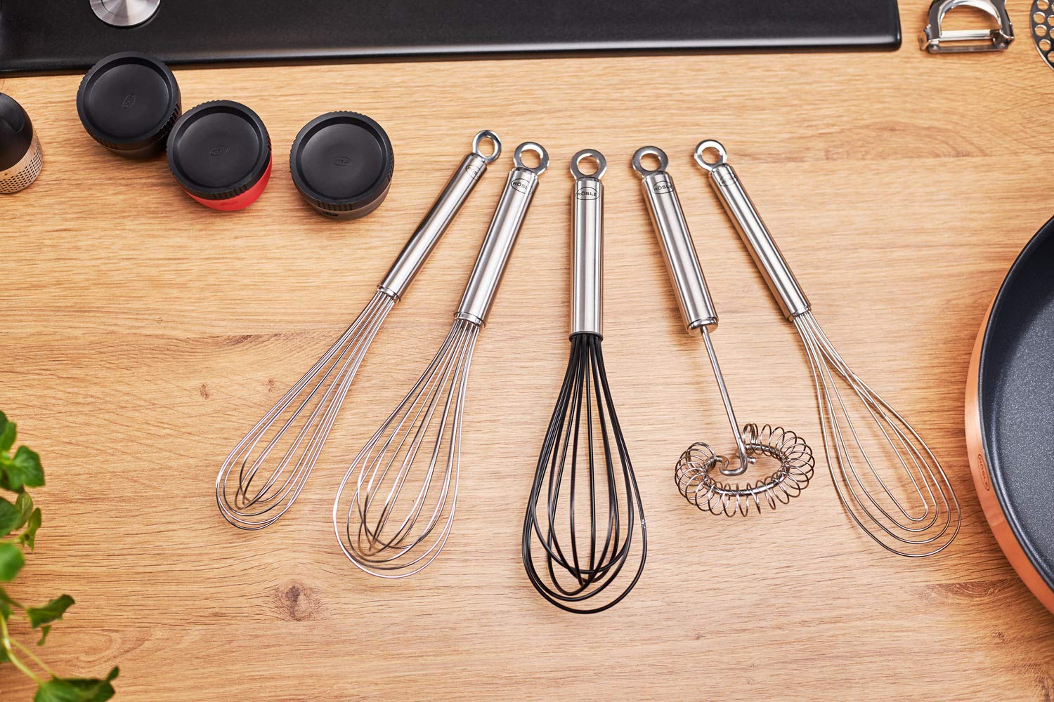 Rsle Stainless Steel Balloon Egg Whisk  7 Wire  8.7-inch