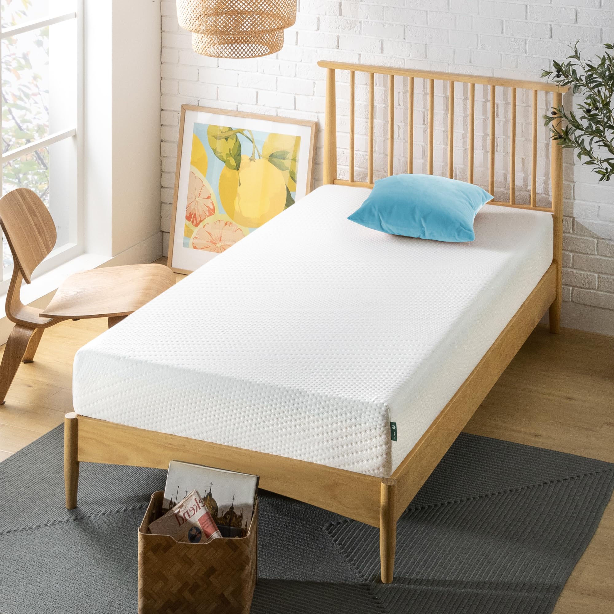 ZINUS 8 Inch Green Tea Essential Memory Foam Mattress, Twin, Mattress in A Box, Affordable Mattress, CertiPUR-US Certified