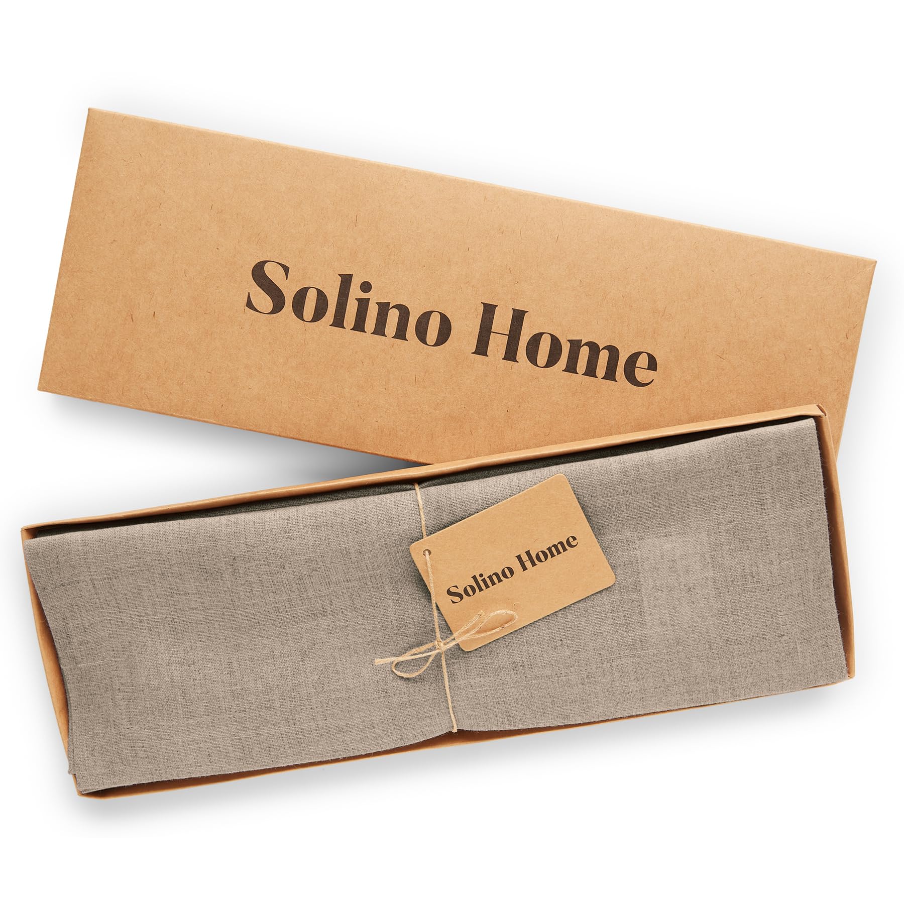 Solino Home Linen Square Placemats 14 X 14 Inch - 100% Pure Linen Natural Cloth Placemats Set Of 4 - Fete, Washable Fabric Place