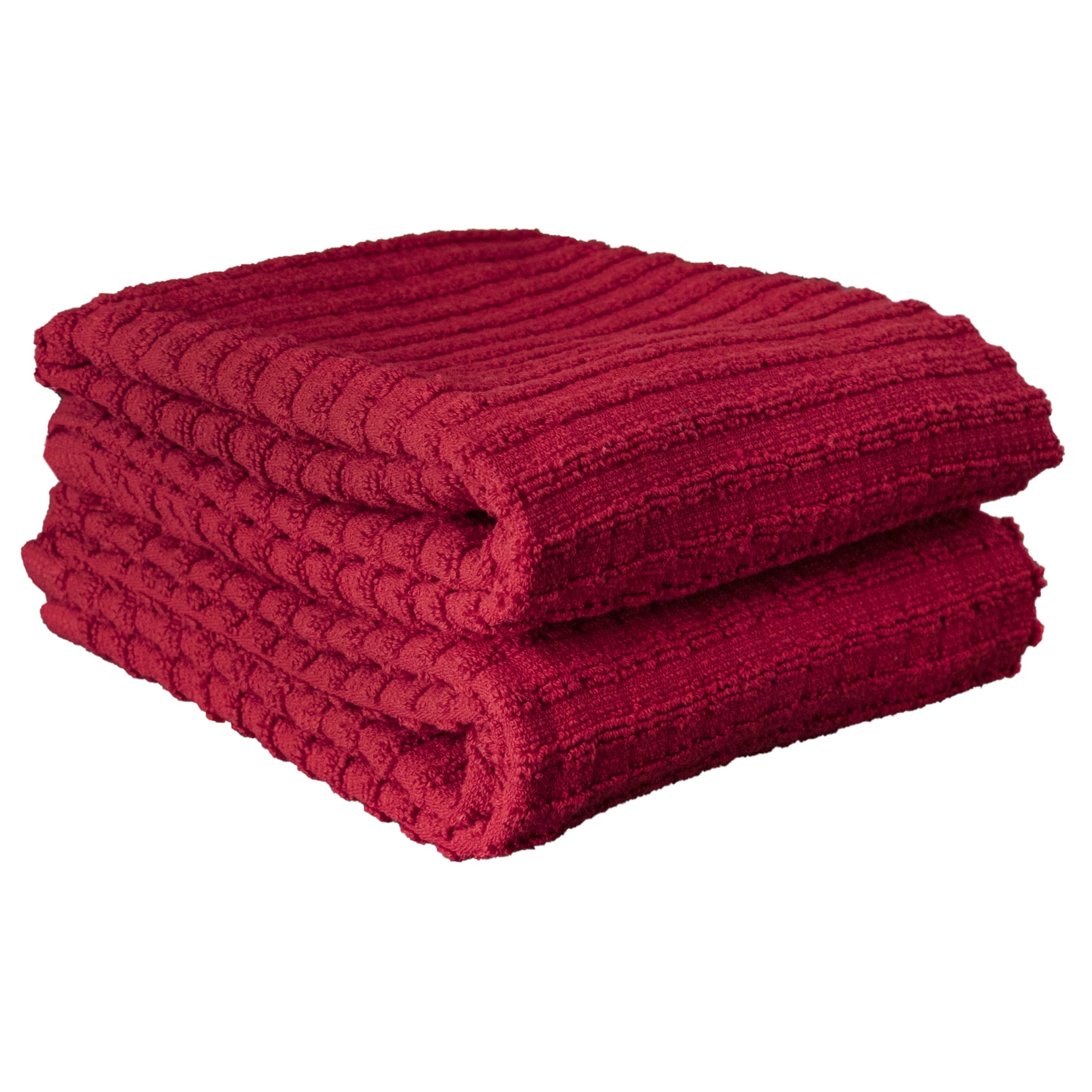 Ritz Royale Collection 100% Combed Terry Cotton, Highly Absorbent, Oversized Kitchen Towel Set, 28'' X 18'', 2-Pack, Solid, Papr