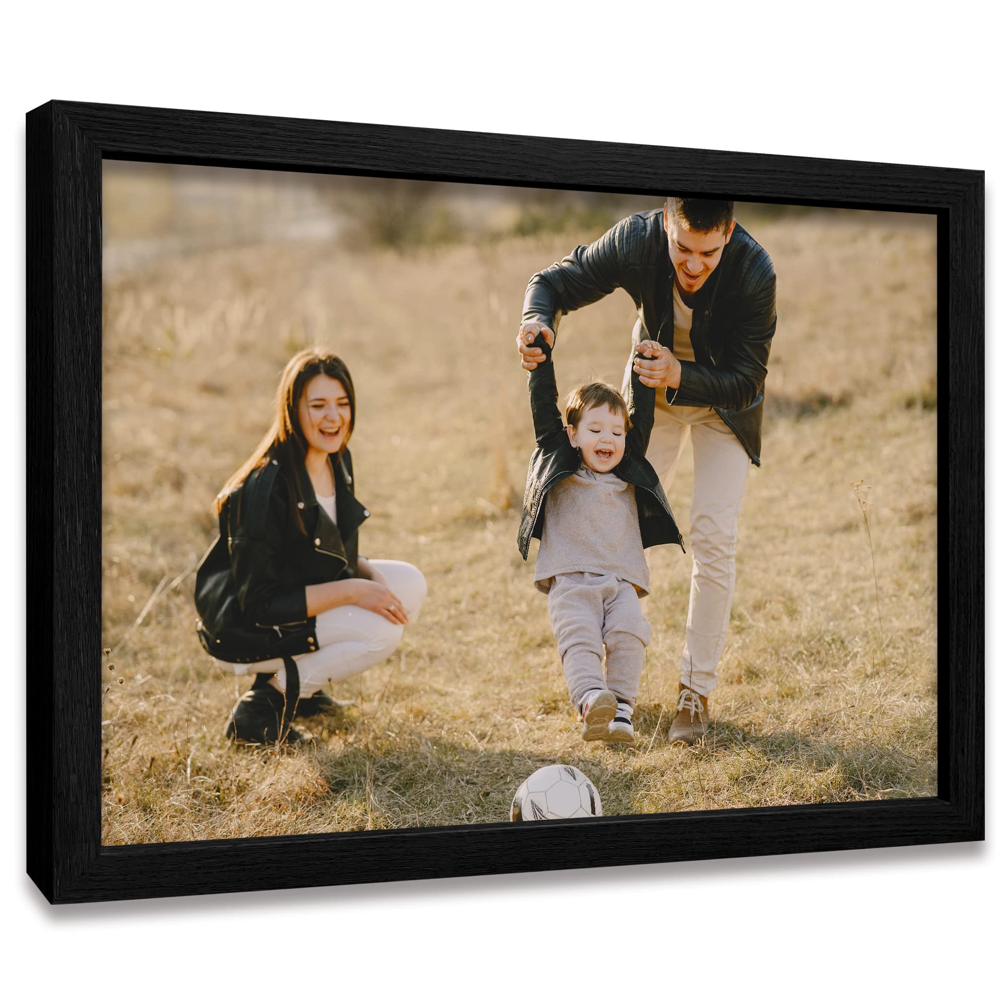Framed Custom Canvas Prints With Your Photos Personalized Photo To Canvas Print Gifts For Couples Friends Family Baby Pets 24X16