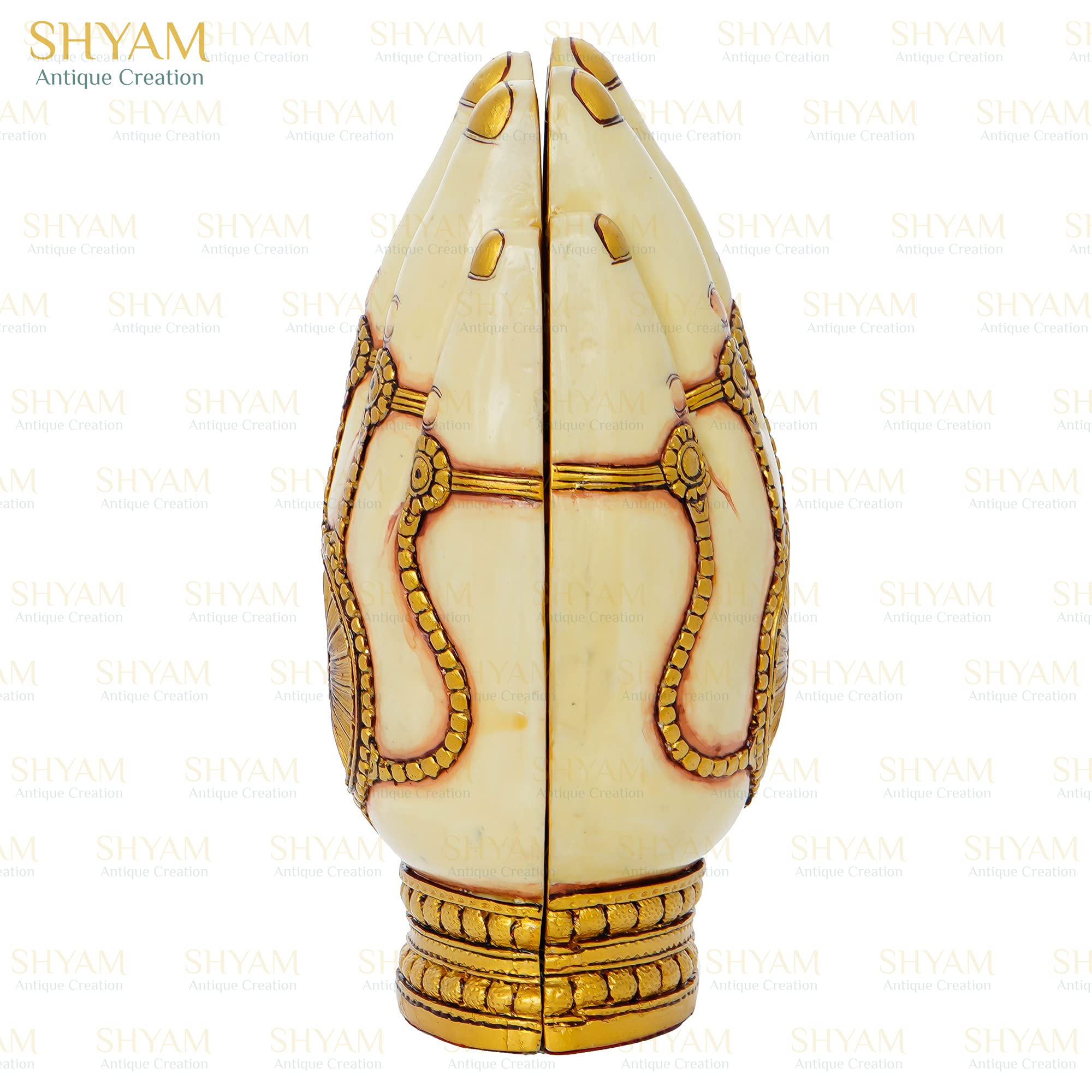 Shyam Antique Creation Pair Of Hands Depicting Lakshmi Seated On Owl And Ganesha On Rat Pair Of Lakshmi Ganesh Idol Murti For Di