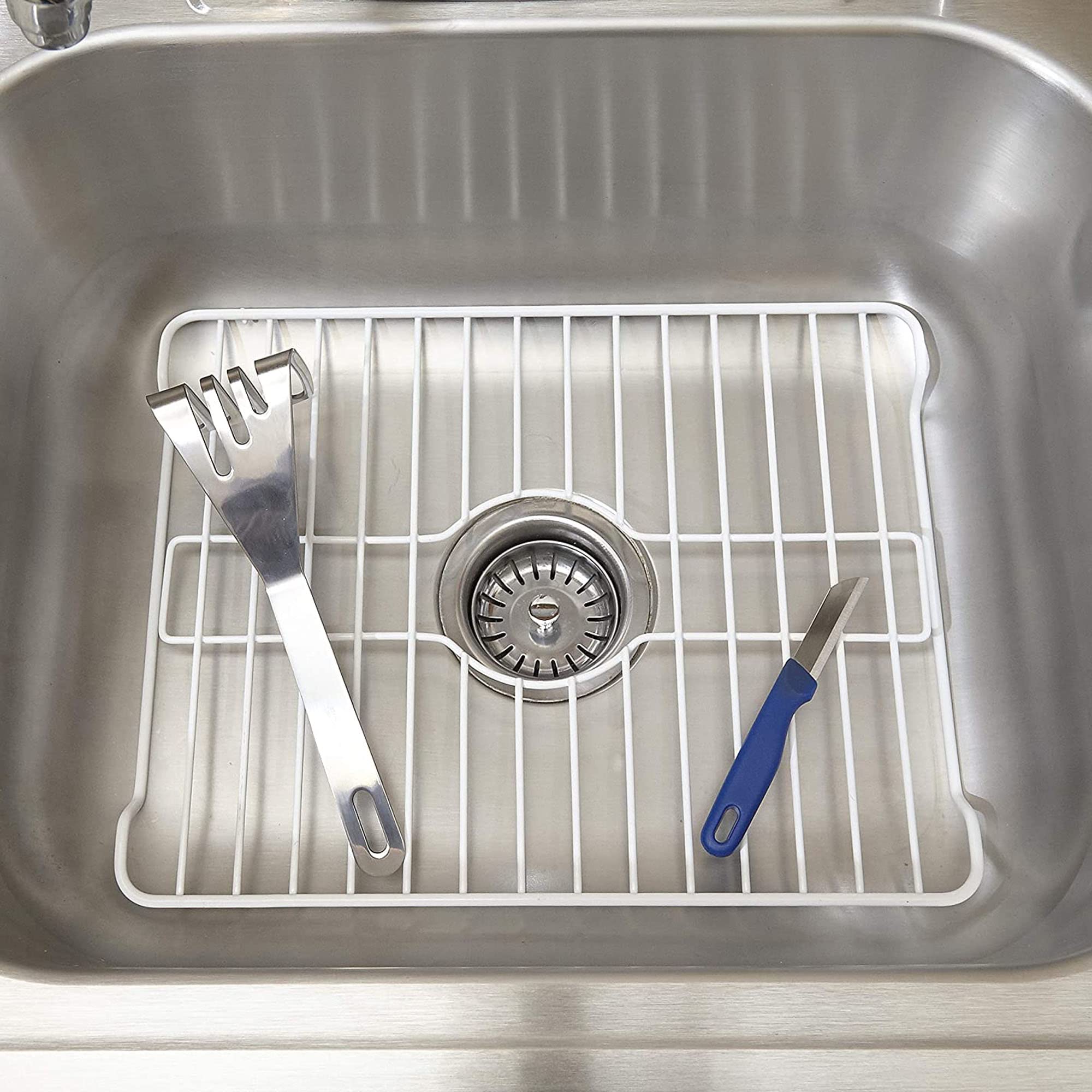 Better Houseware Small White Sink Protector, 12 x 10.25 x 1 inches, Model 1485/W, Durable Design for Kitchen & Home Use