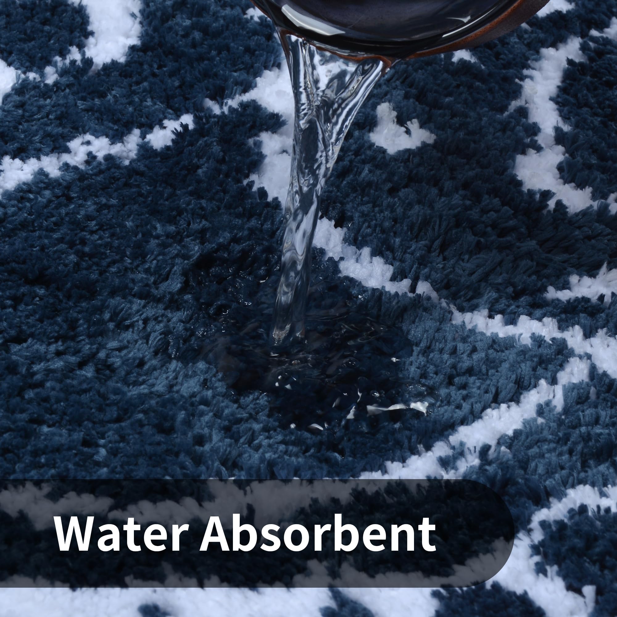 Zeeinx Boho Bathroom Rugs Non Slip Absorbent Bath Mats For Bathroom Vintage Bathroom Rugs Machine Washable Carpet For Bathroom S