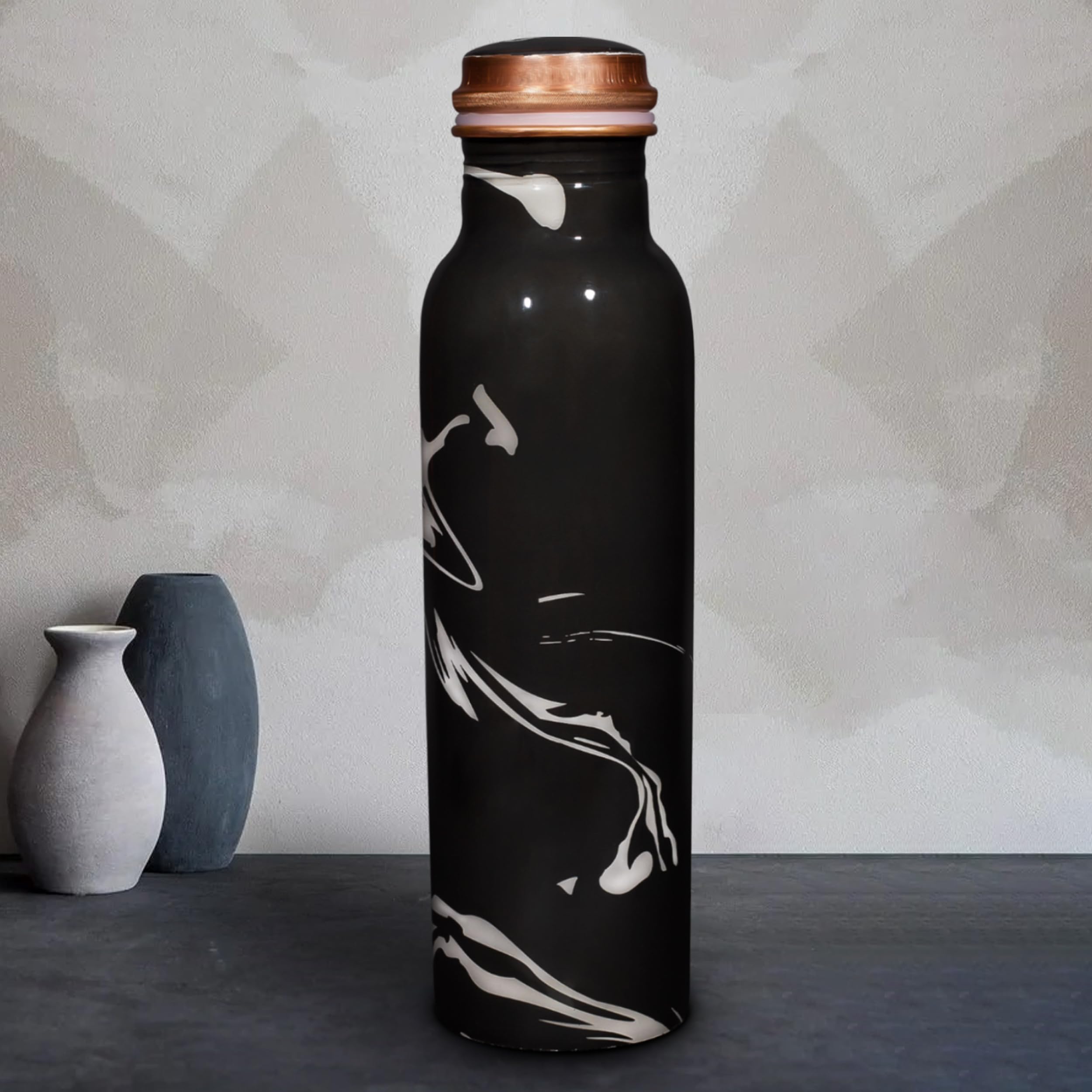Allo Pure Copper Water Bottle 1 Litre Copper Bottle | Alkaline And Anti Oxidant | 100% Leak Proof, Office, Gym Bottle, Modern Ta