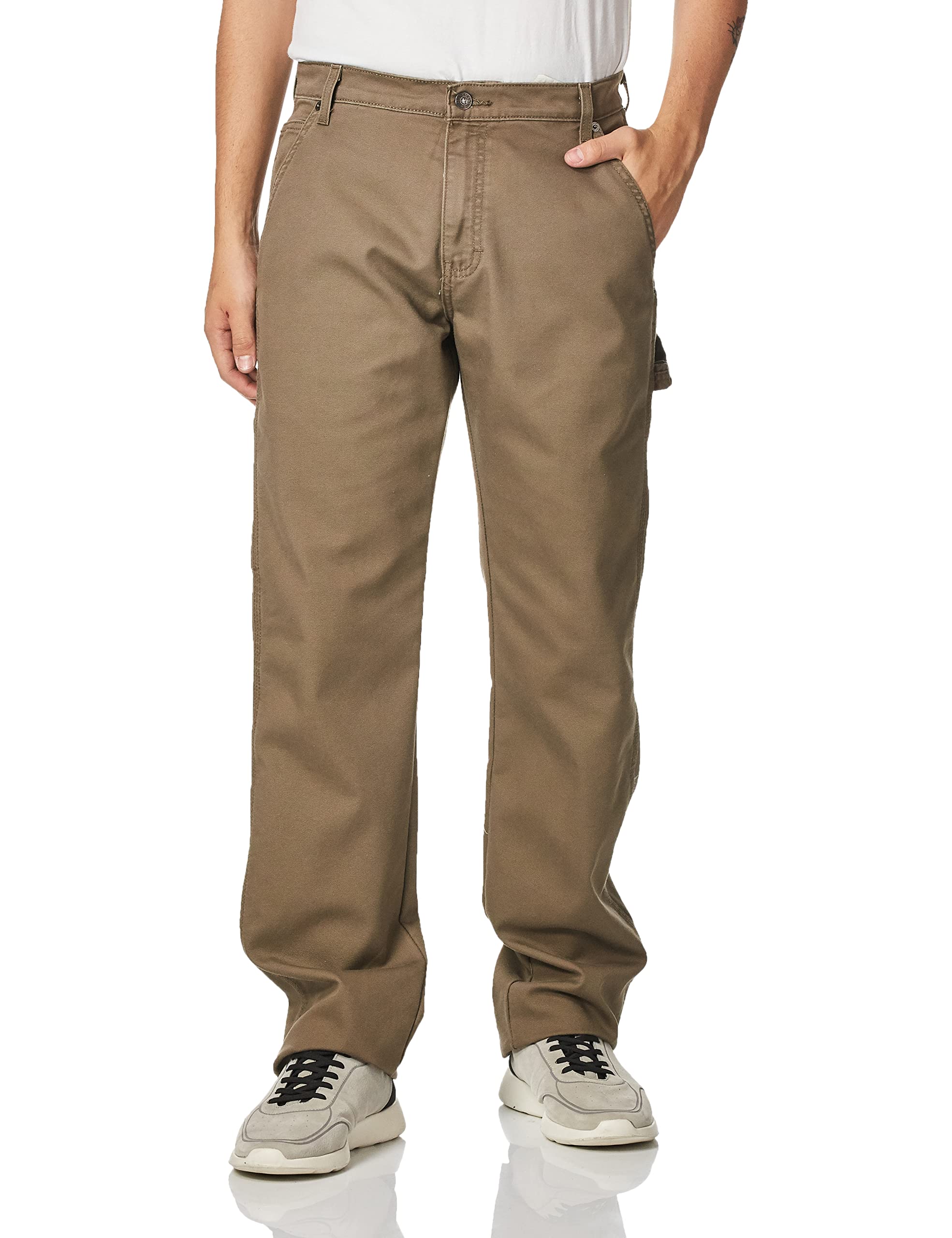 Dickies Mens Regular Tough Max Duck Carpenter Pant, Stonewashed Mushroom, 38W X 32L
