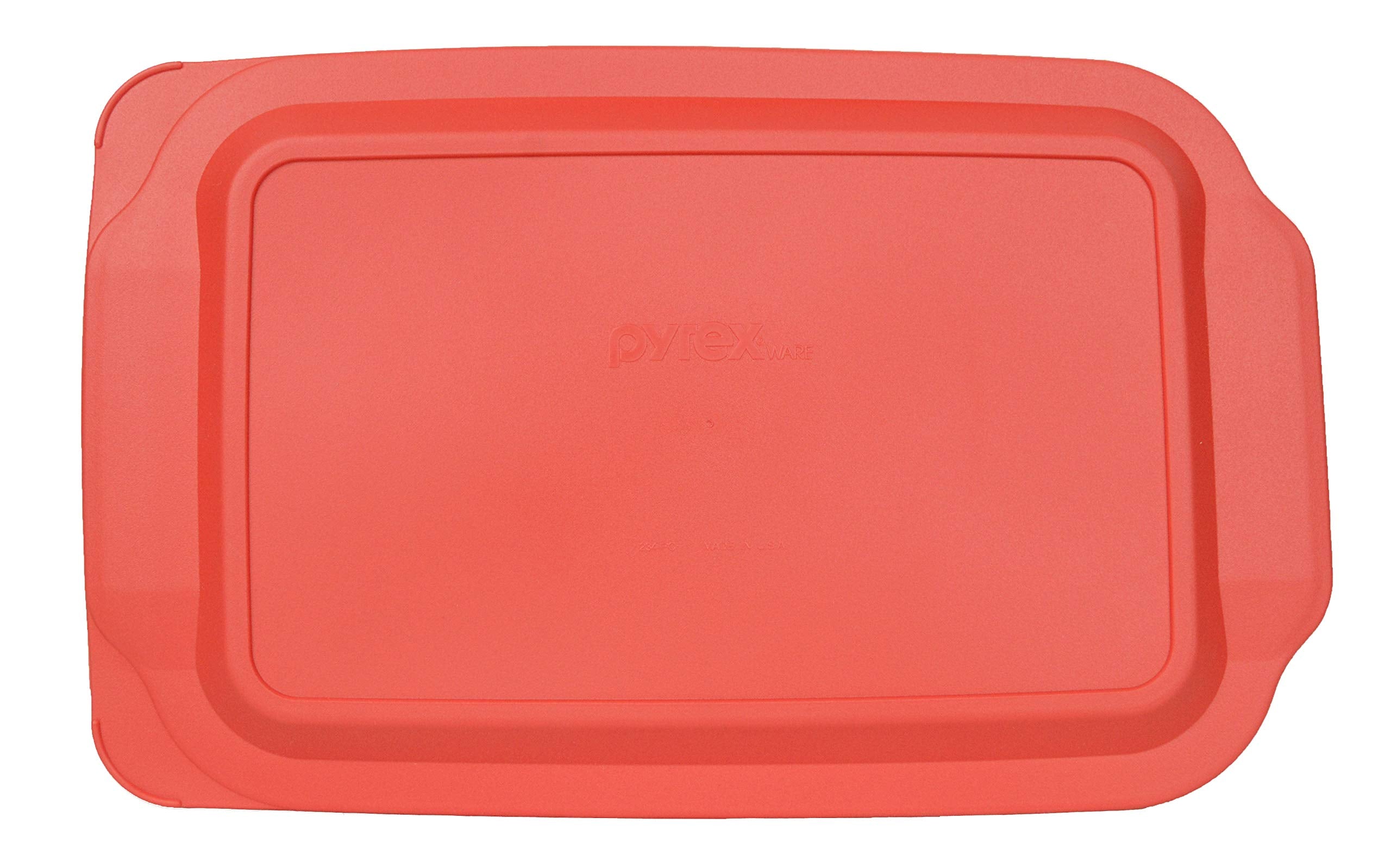 Pyrex 234-Pc 4Qt Red Rectangle Plastic Food Storage Lid, Made In Usa - 4 Pack