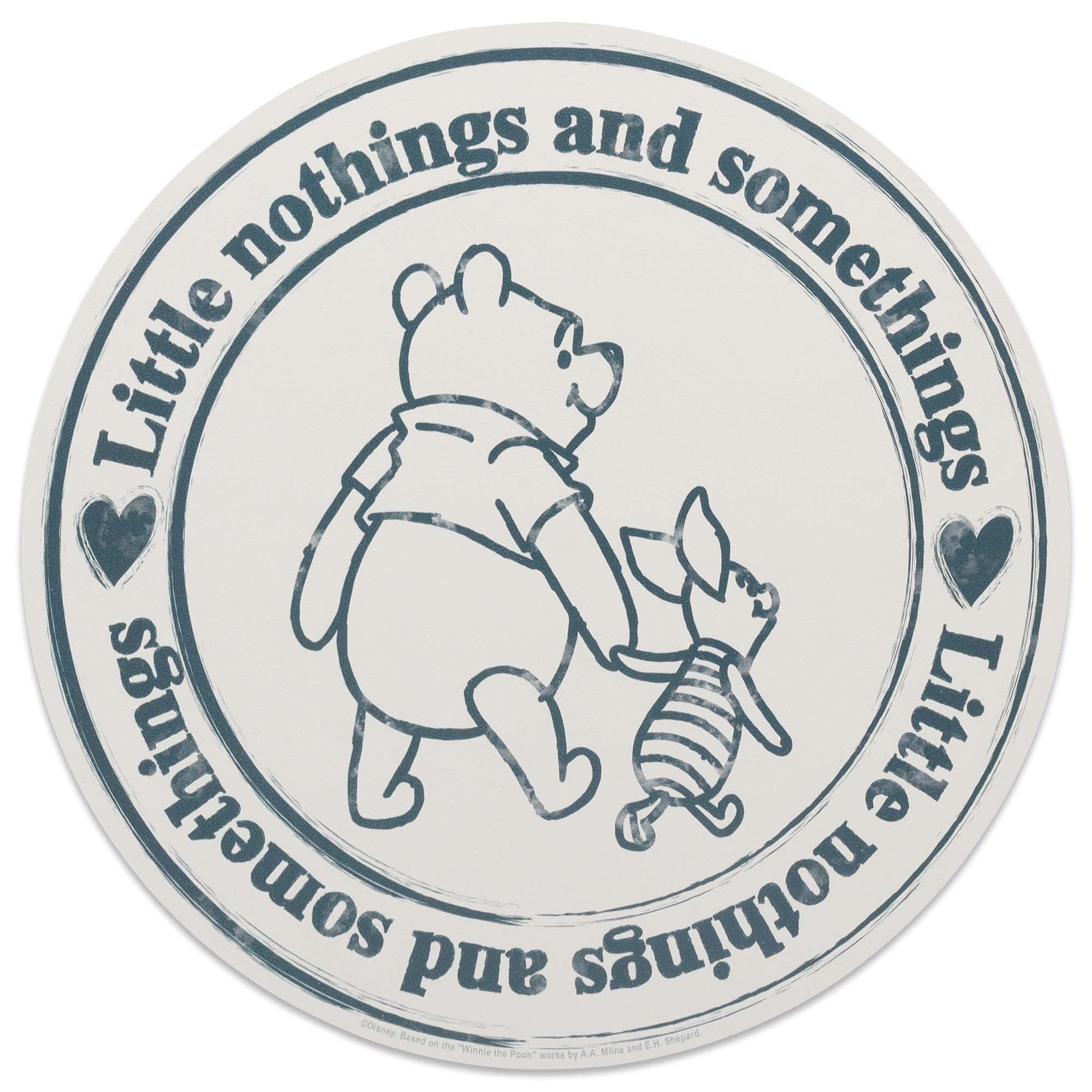 Disney Winnie the Pooh Little Nothings and Somethings Wood Wall Decor - Sweet Pooh Quote Sign for Home