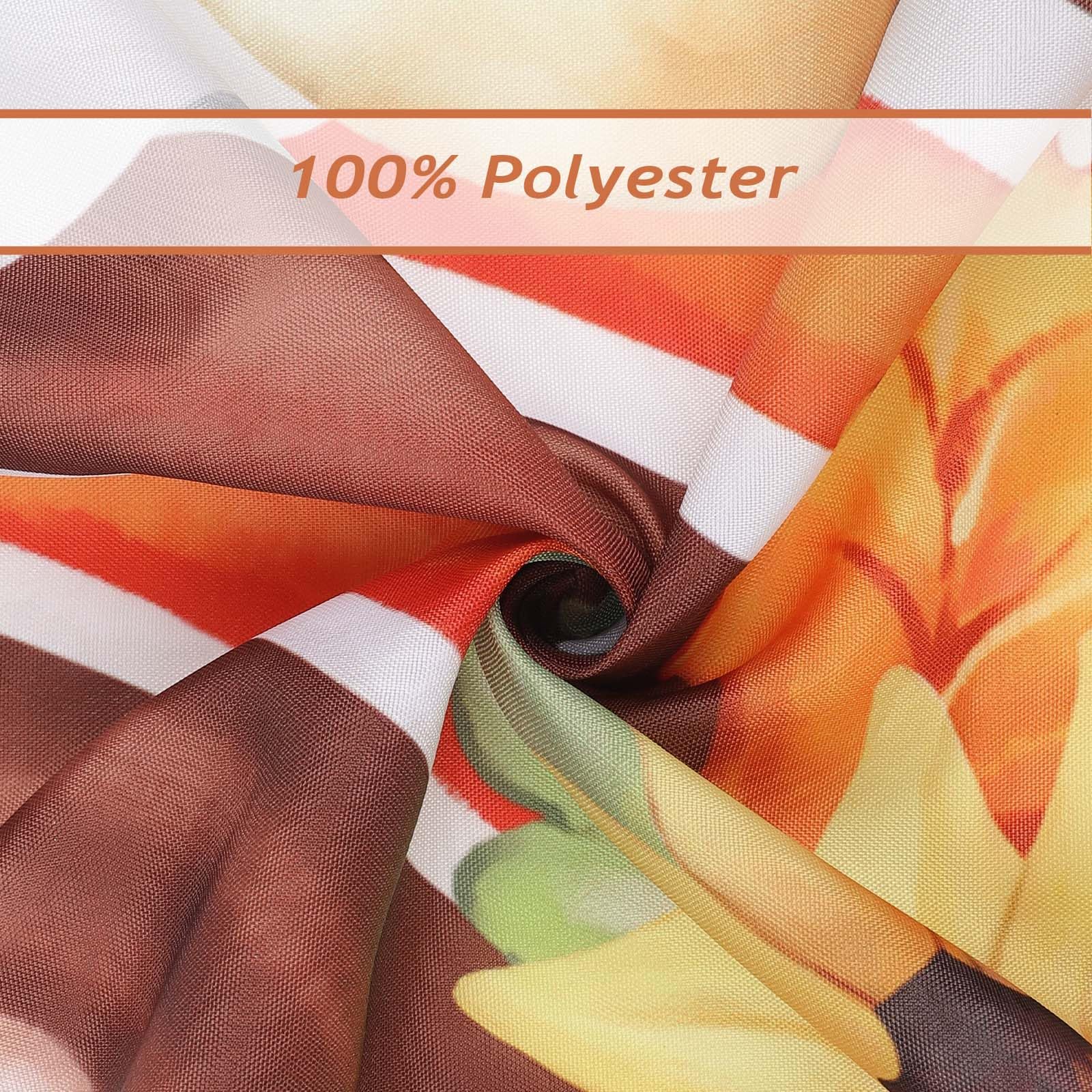 Bonhause Fall Gnome Shower Curtain, Thanksgiving Autumn Pumpkin Maple Leaves Farmhouse Bathroom Curtain 72X72 Inch Polyester Fab