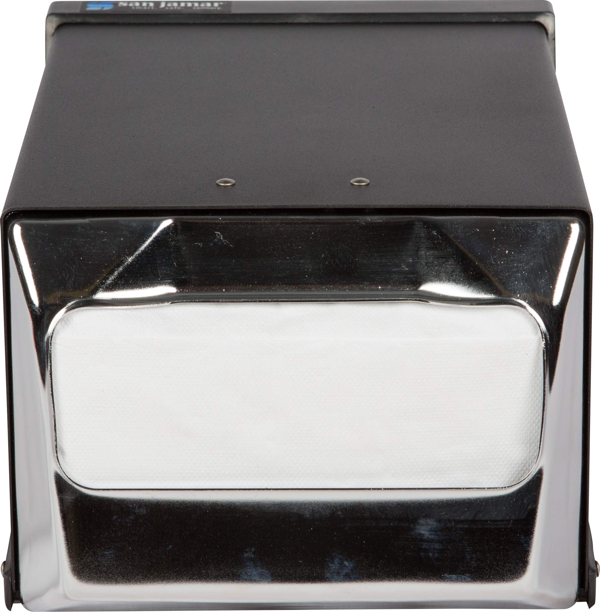 San Jamar H3001Bkc Countertop Napkin Dispenser, 7 5/8W X 11D X 5 1/2H, Capacity: 300 Napkins, Black
