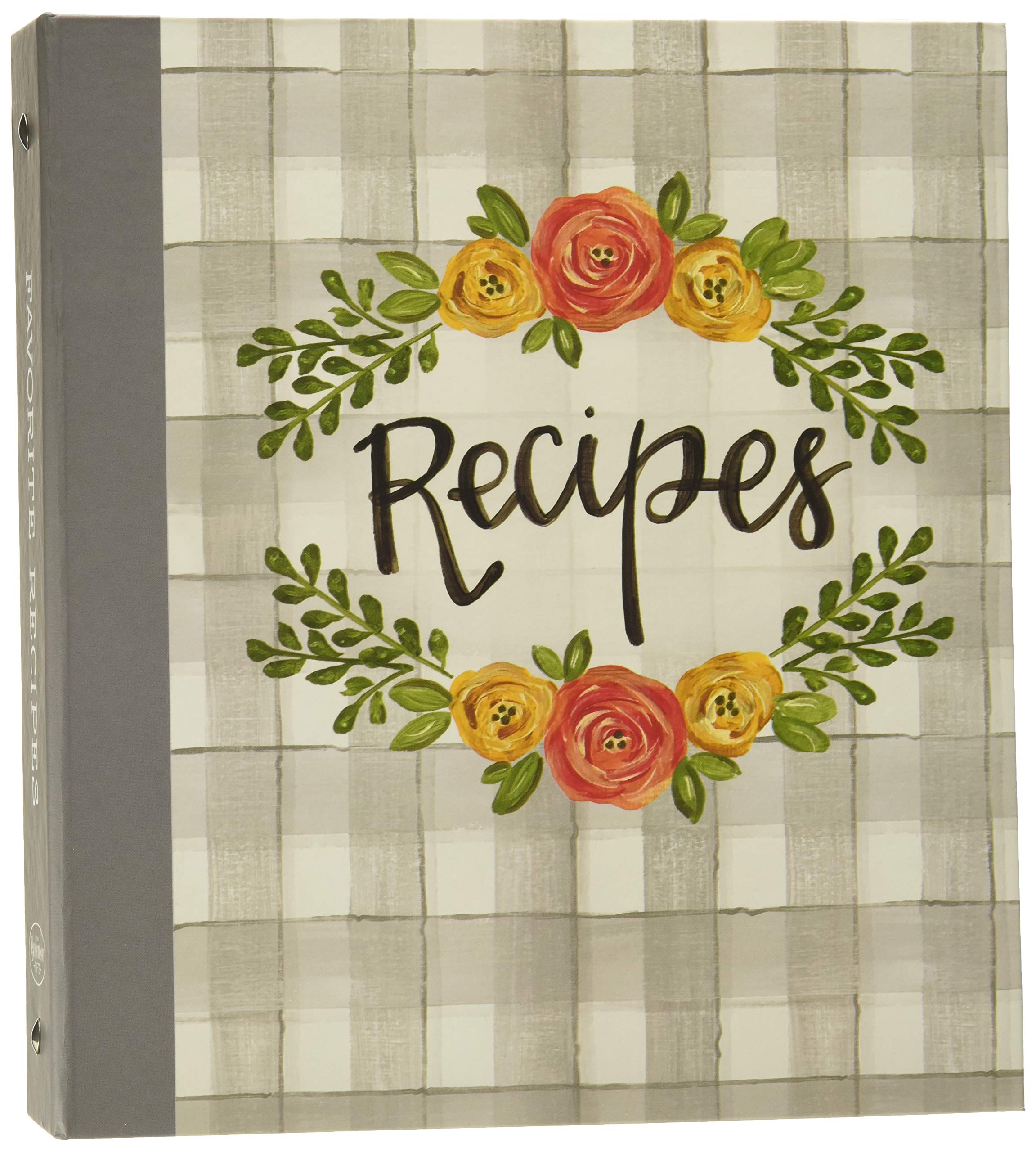 Brownlow Gifts Binder With Plastic Page Protectors And Recipe Cards, 8.25X 9.25-Inches, Floral
