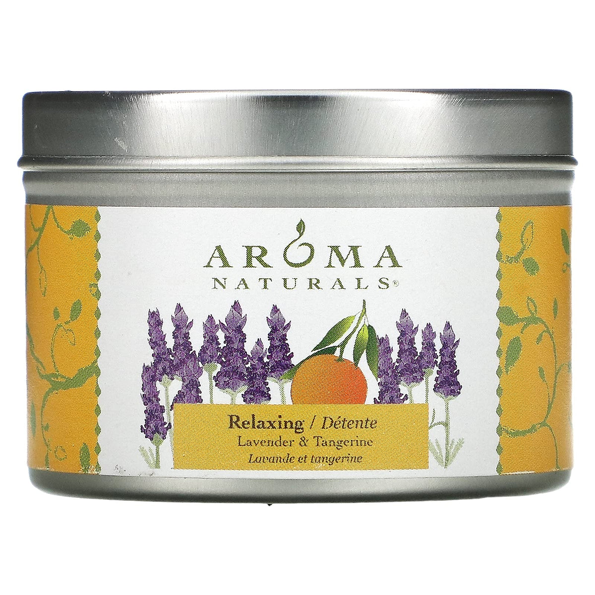 Travel Tins Candle Relaxing Tangerine Aroma Naturals 1 Container