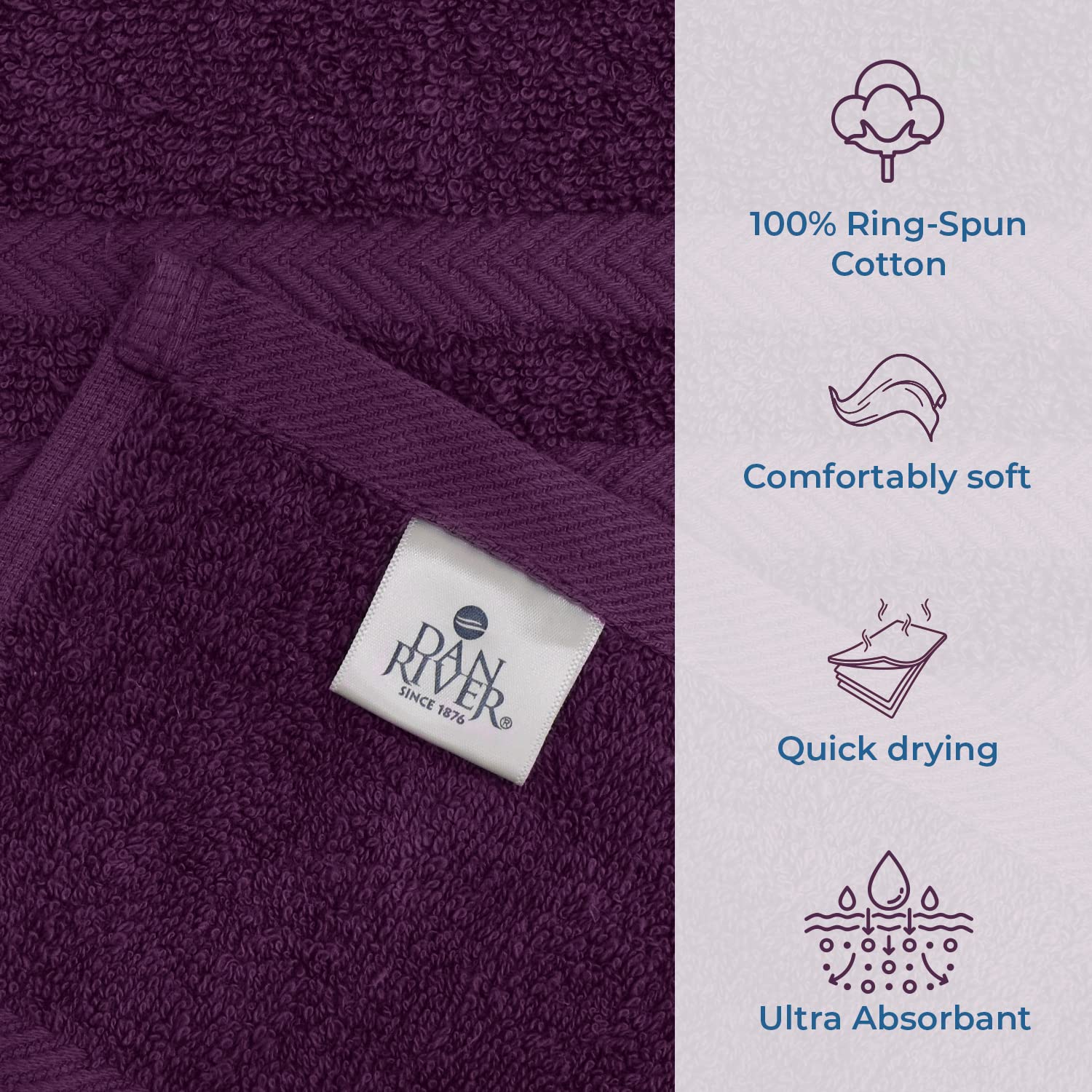 Dan River Bath Sheets Set Of 2 - 550 Gsm Ultra Super Soft Sheets - 100% Cotton Jumbo Large Bath Towels For Bathroom, Home, Hotel