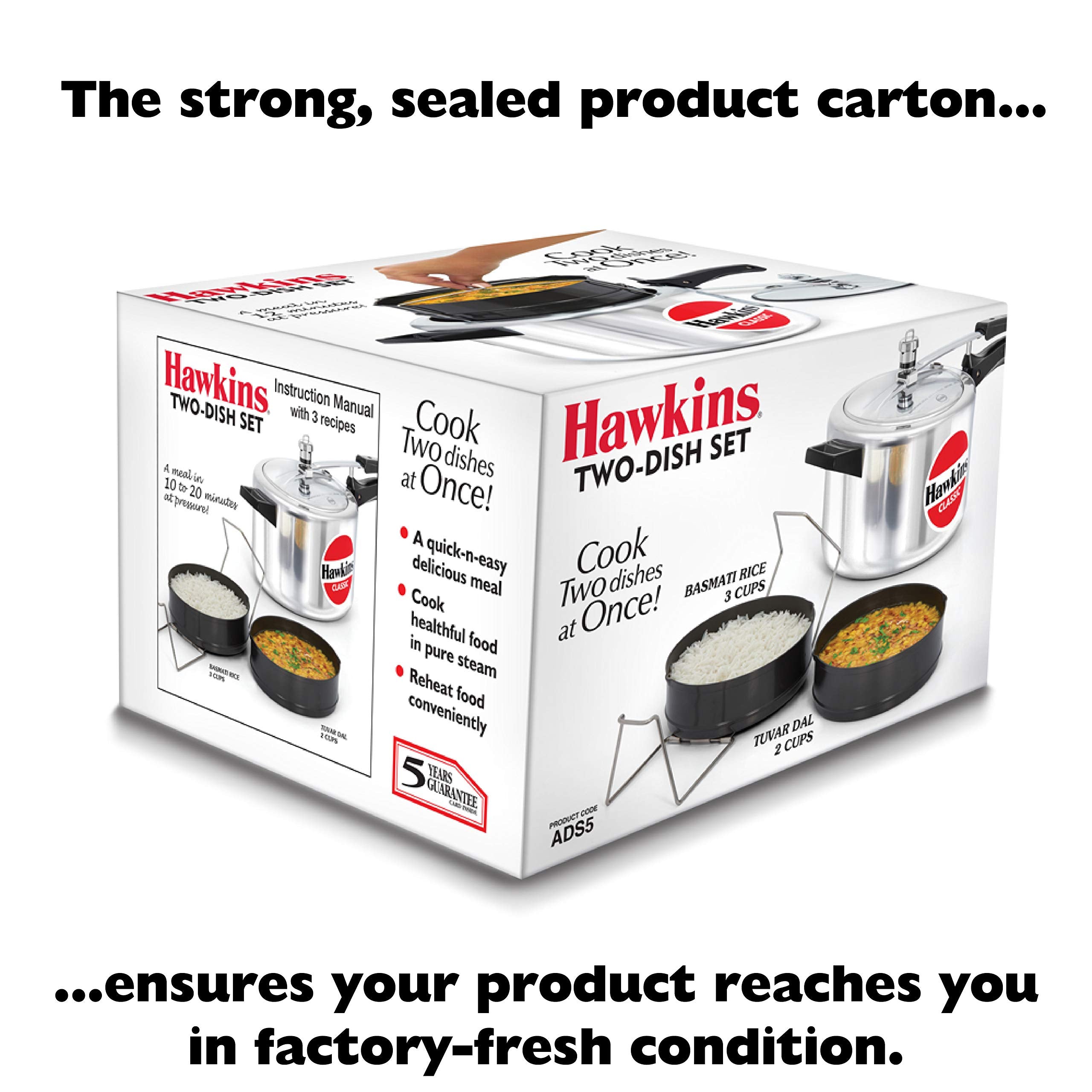 HAWKINS ADS5 Pressure Cooker Dish Set, 2, Black
