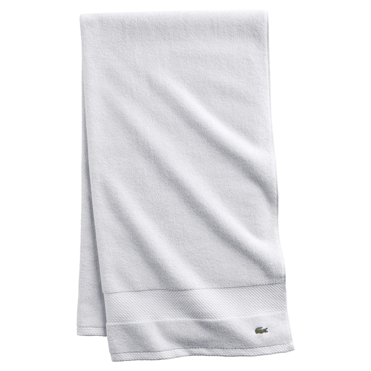 Lacoste Heritage Supima Cotton Bath Towel, White, 30 '' X 54 ''