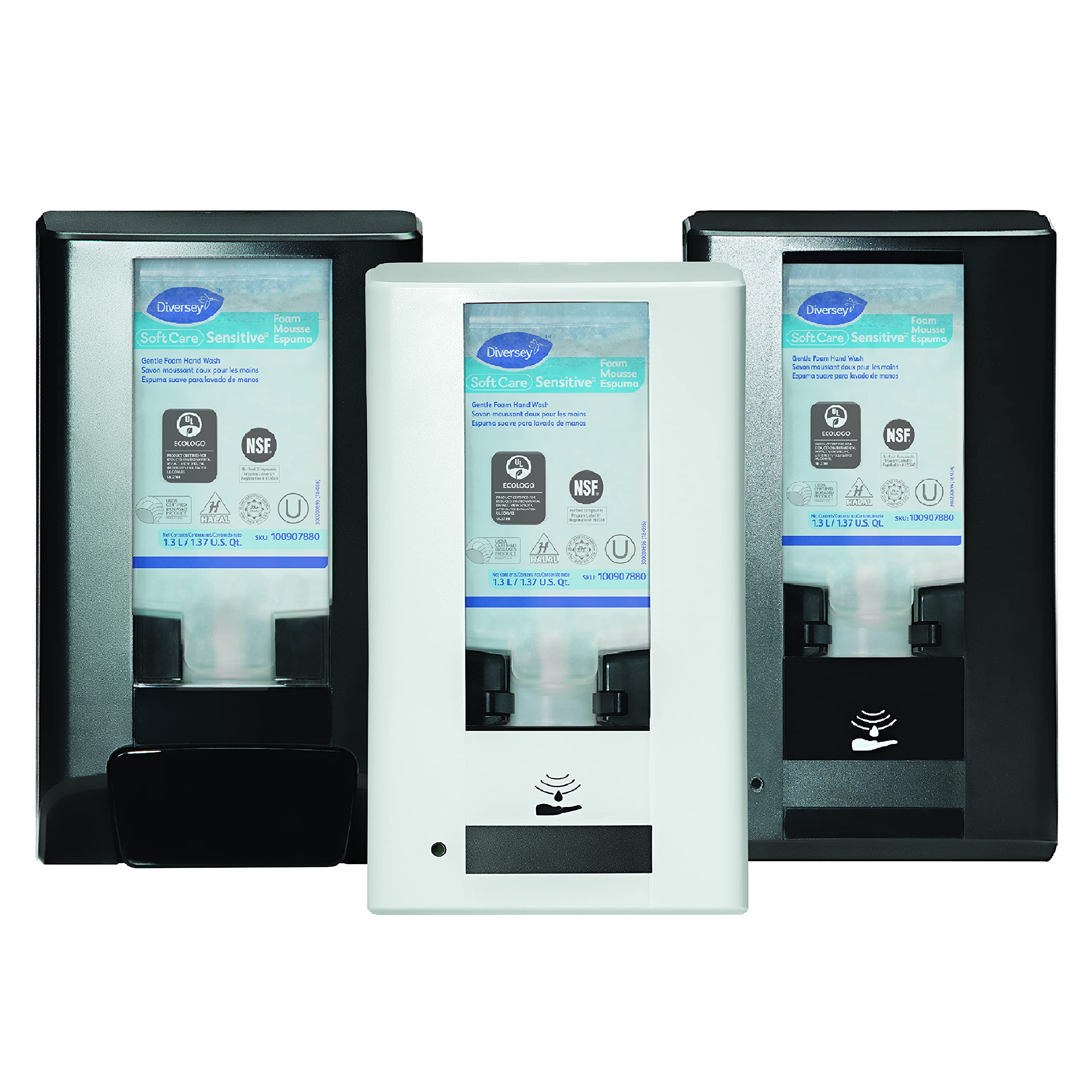 Diversey Intellicare Hybrid Dispenser For Soap/Sanitizer, 1,200 Ml/1,300 Ml, 13.38 X 13.39 X 12.24, Black