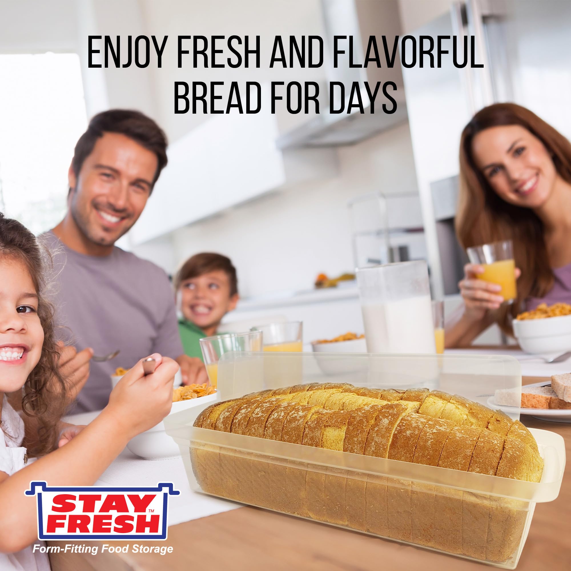 Plastic Bread Box Container - Kitchen Discovery - Bread Box Plastic Storage - Plastic Bread Holder For Keeping Flavor And Freshn
