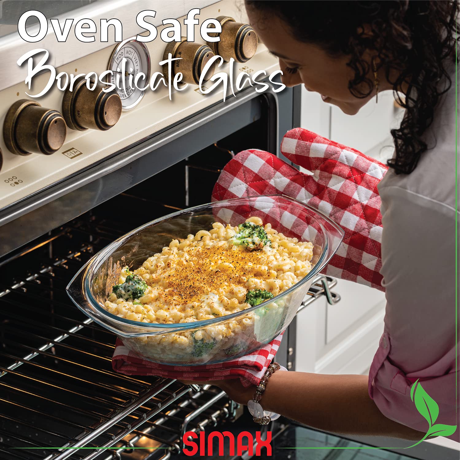 Simax Clear Oval Shaped Glass Casserole With Tight Fitting Lid - Heat, Cold And Shock Proof - Made In Europe - Oven, Freezer And