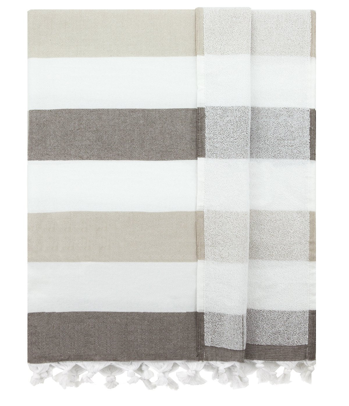 Eshma Mardini Bath & Beach Towel,%100 Cotton Peshtemal, Pool, Spa, Sauna, Hot Yoga Towel (Double Sided) (Brown)