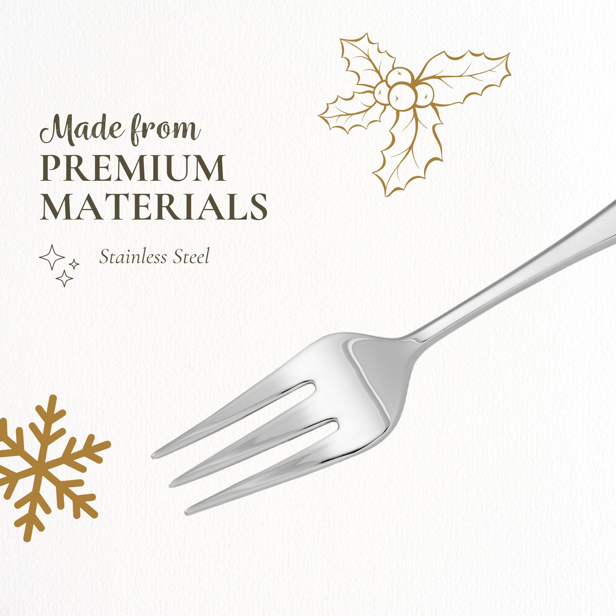 Spode Christmas Tree Serving Fork  Flatware Serving Utensils for your favorite Holiday Dishes  Premium Food Grade 18/10 Stainless Steel  Measures 10Inches  Dishwasher Safe