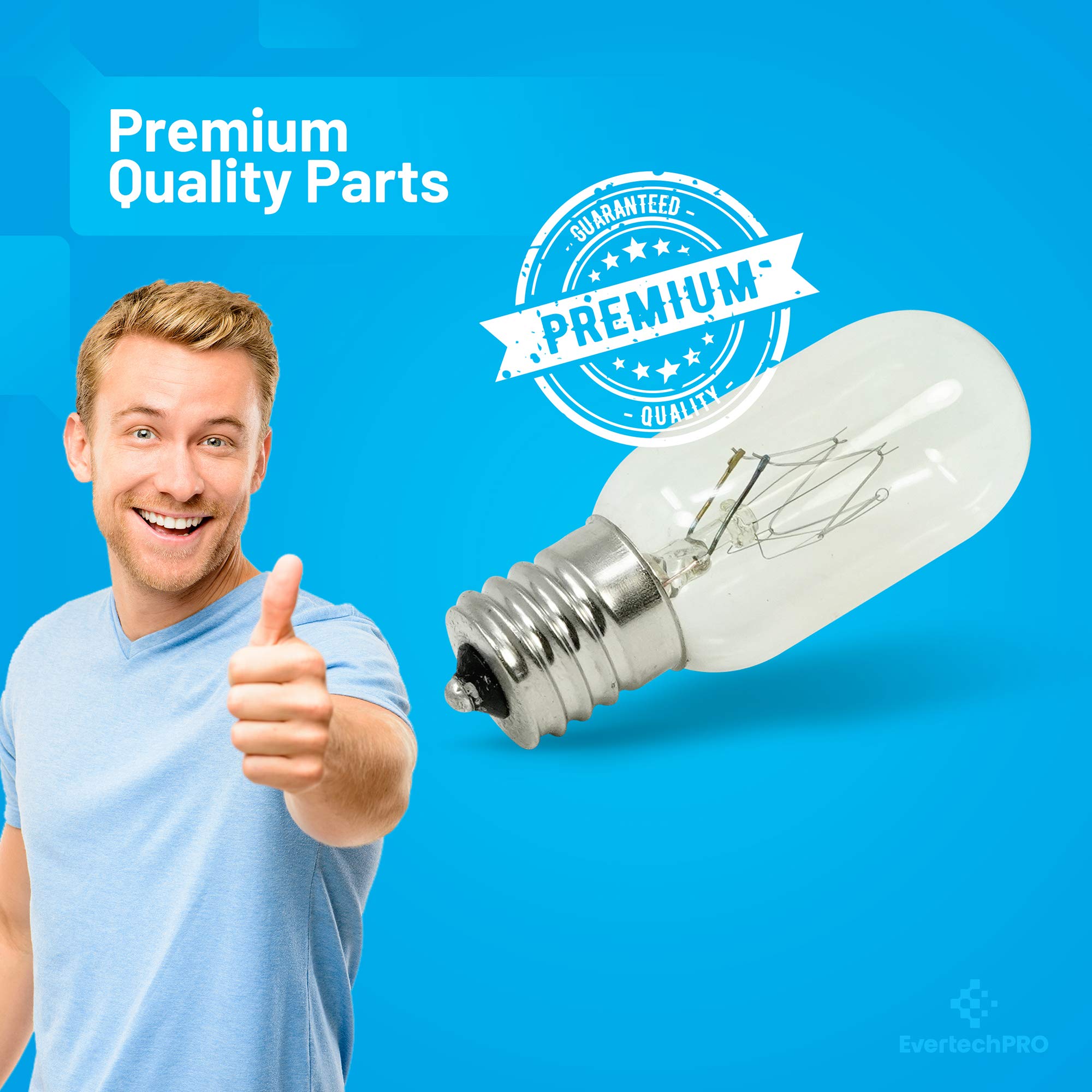 Evertechpro 5304464090 Lamp Replacement For Frigidaire Microwave 5304461116 1381117 Ah1993457 Ea1993457 Ps1993457