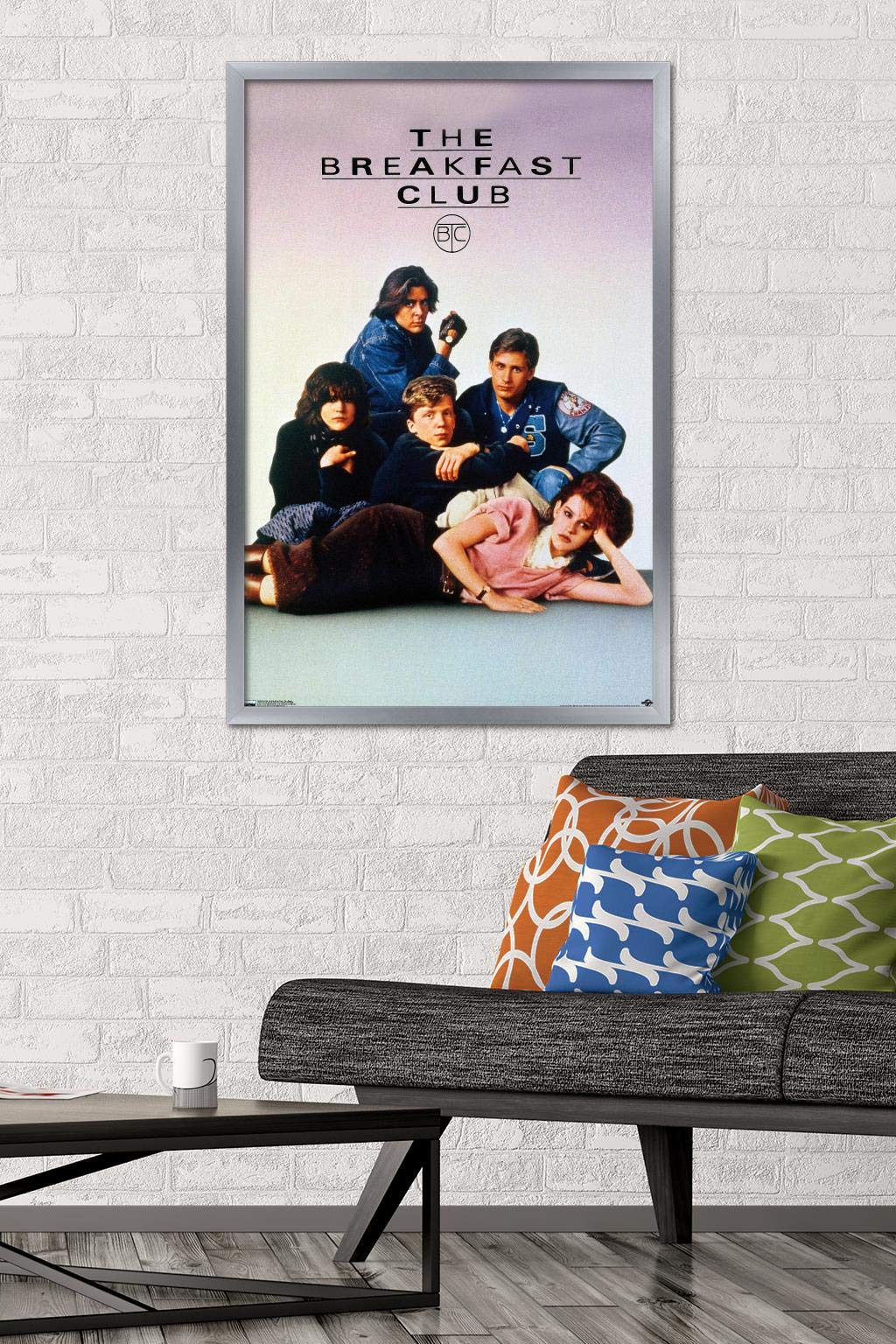 Trends International 24X36 The Breakfast Club - One Sheet Wall Poster, 24'' X 36'', Silver Framed Version