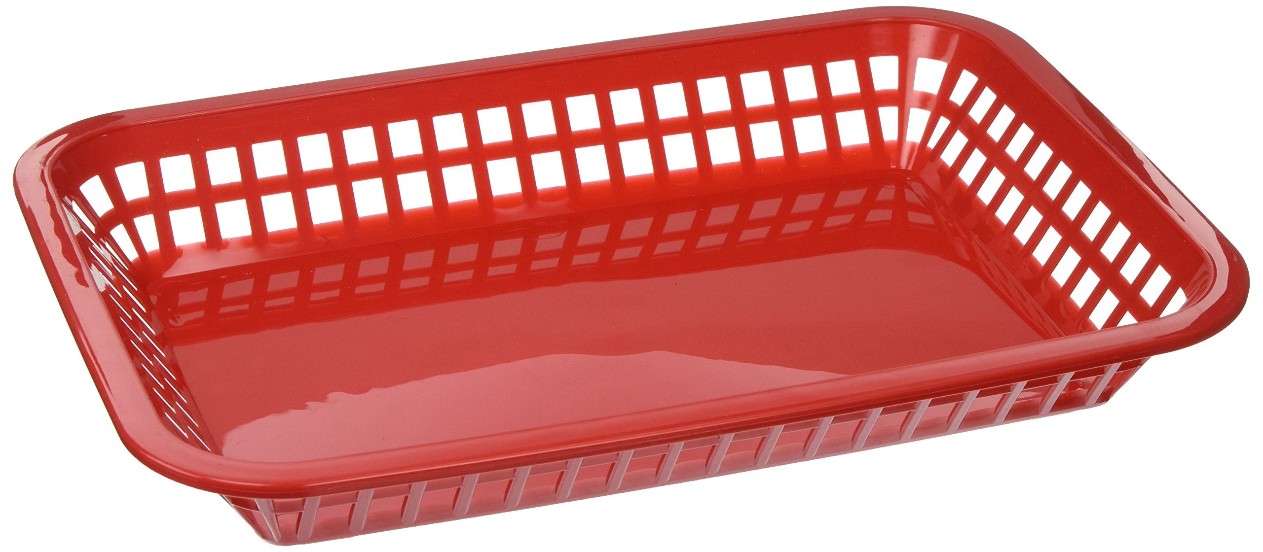 Tablecraft 1079R 11-3/4'' Red Mas Grande Platter Basket - Dozen