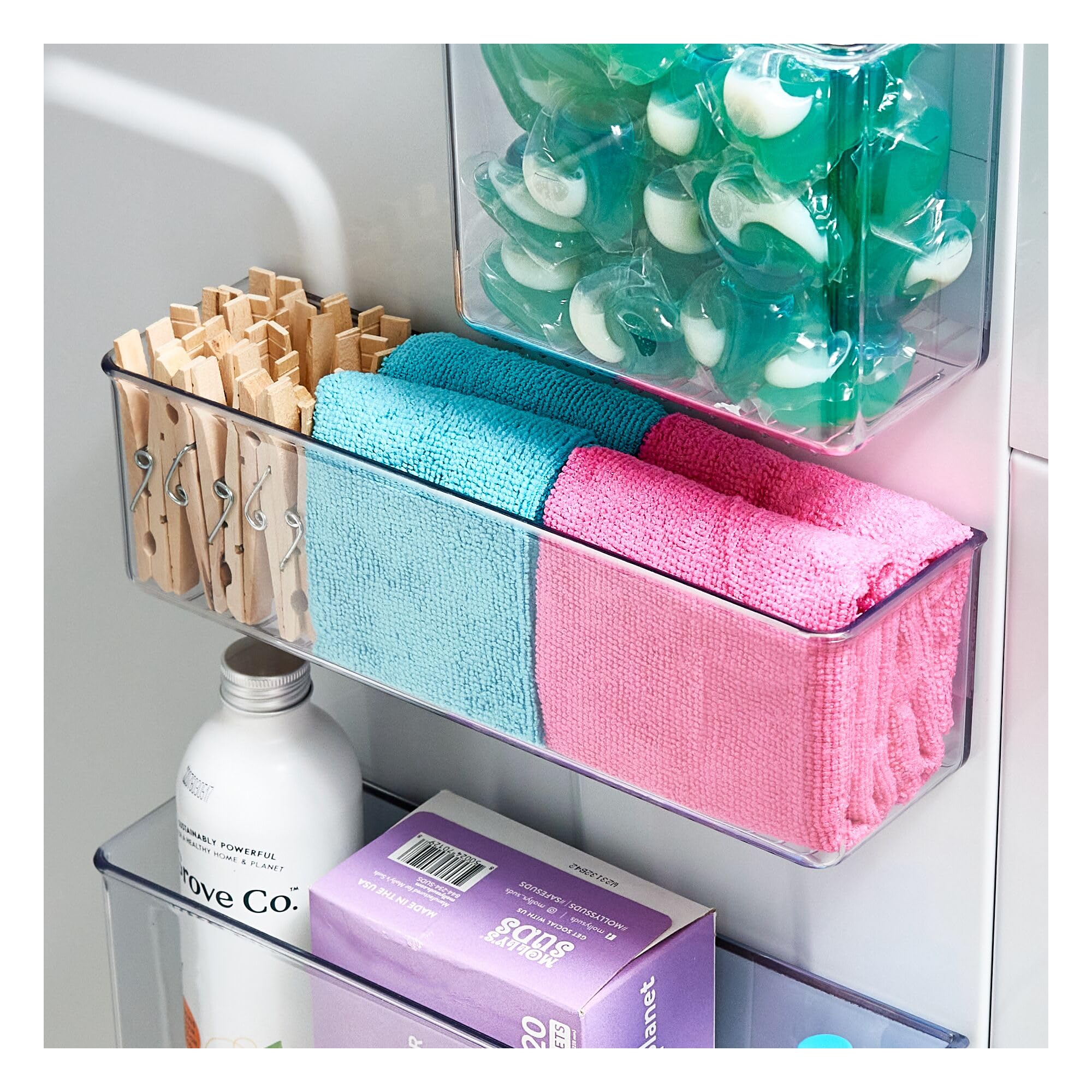 Idesign Magnetic Medium Bin, Clear