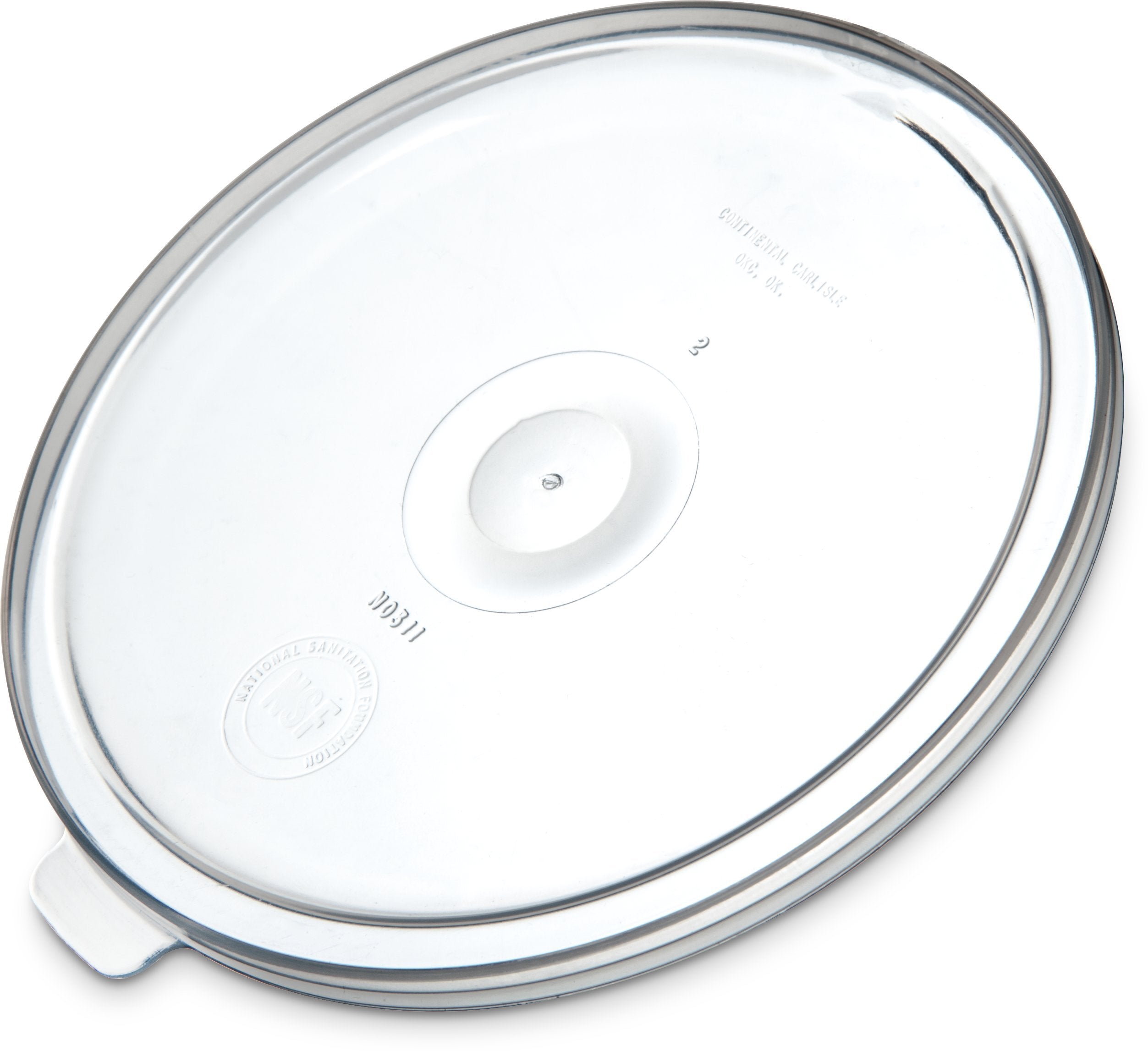 Carlisle Foodservice Products Replacement Lid Crock Lid For Kitchen, Restaurants, Home, Plastic, 1.2 Quarts, Clear, (Pack Of 12)