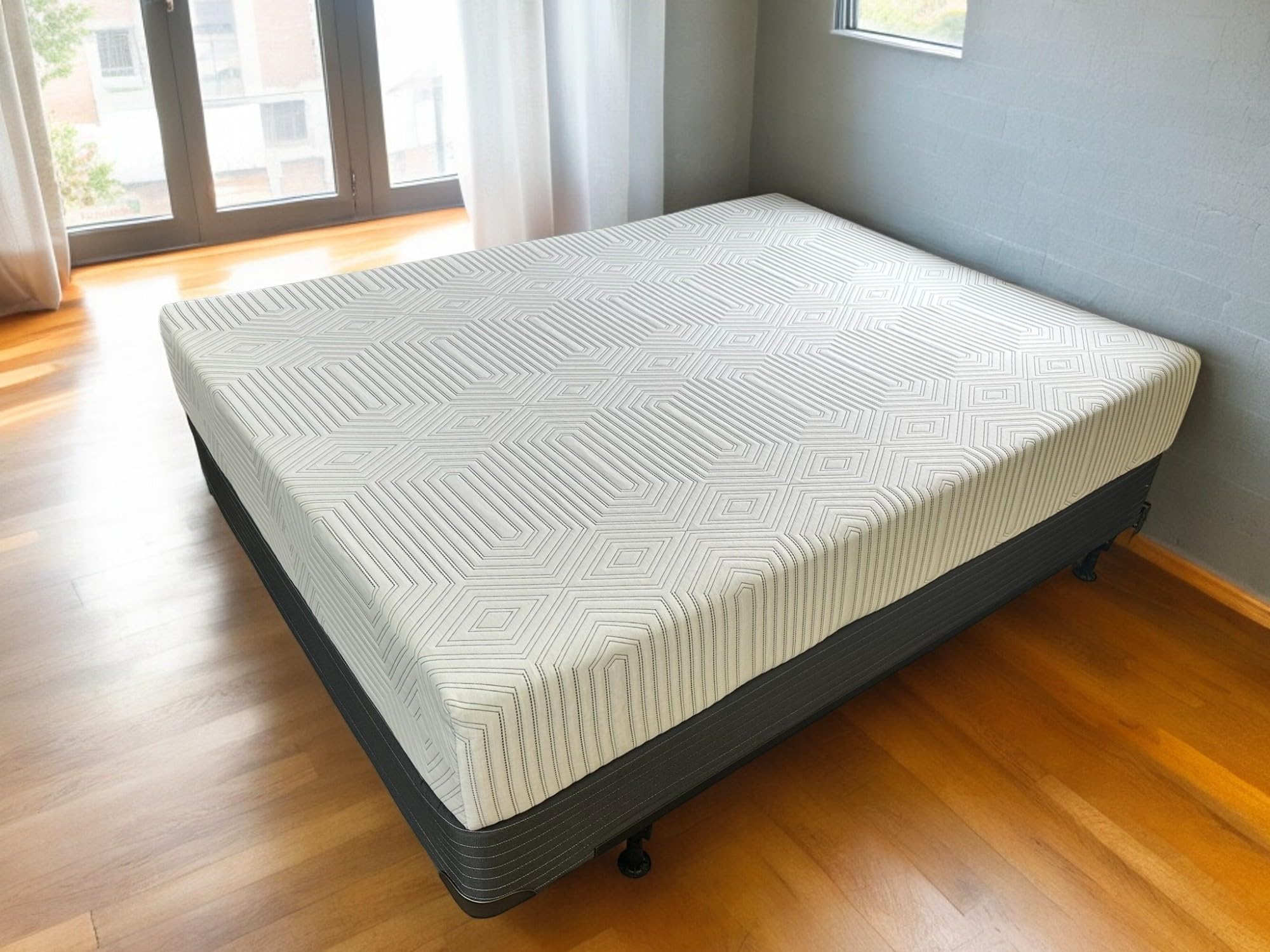 Excel Sleep 8 Green Tea Memory Foam Mattress, Medium Firm, Zoned Pressure Relief (Custom Cut King)