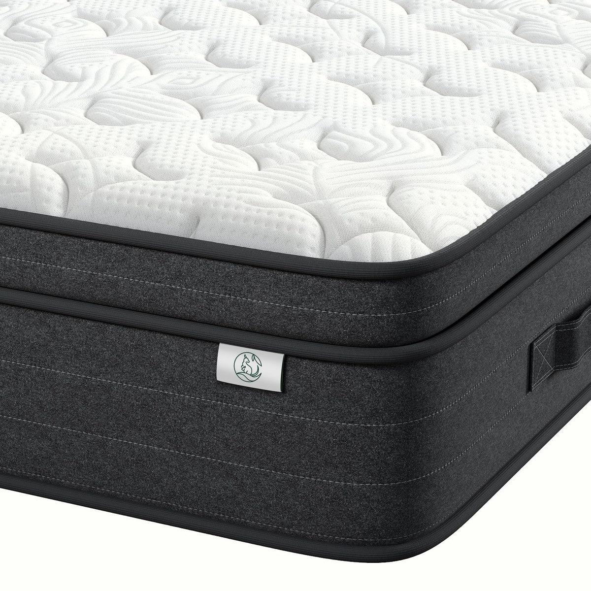 Koorlian Twin Mattress 12 Inch, Hybrid Sing Bed Mattress In A Box, Twin Size Mattress With Memory Foam And Pocket Spring, Breath