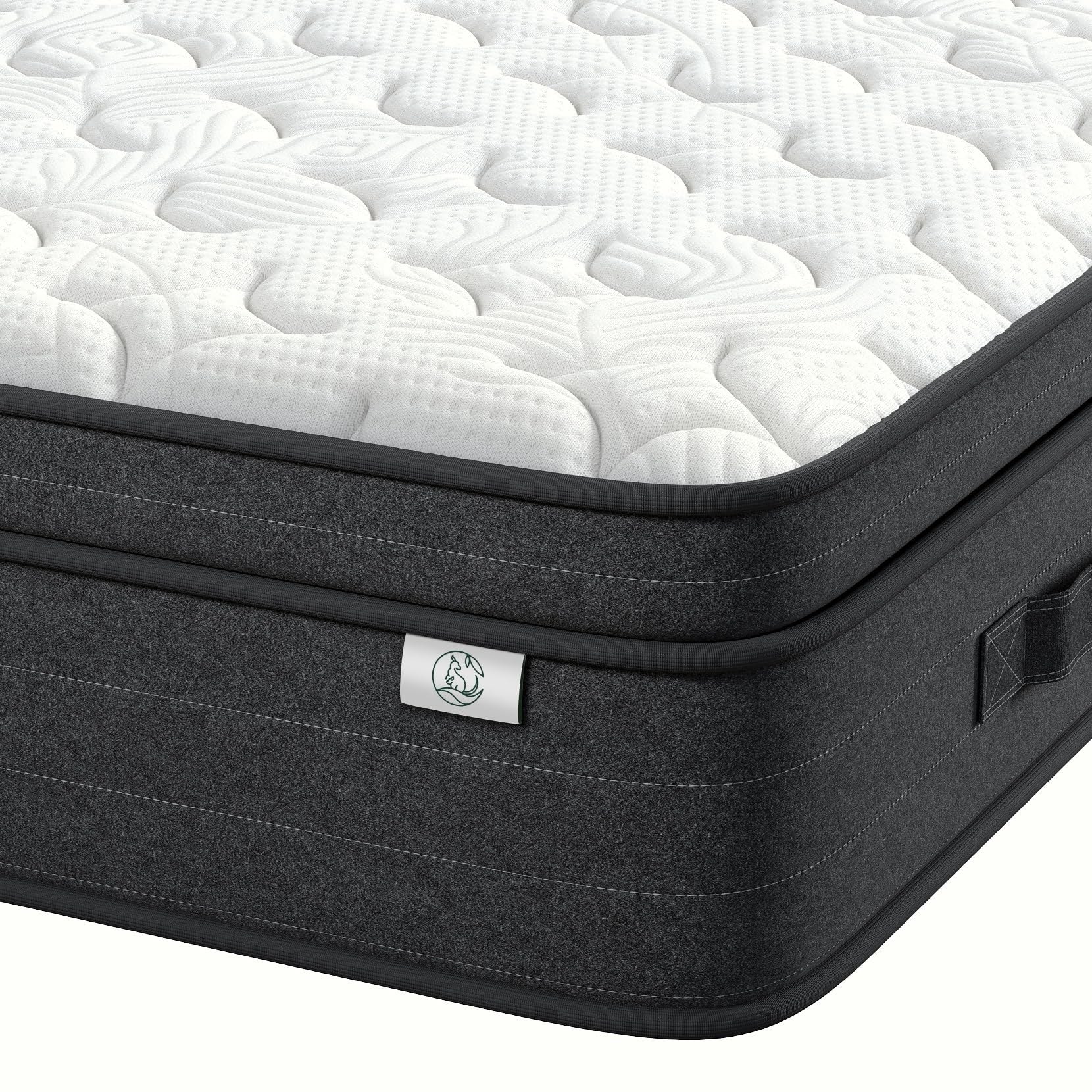 koorlian Queen Size Mattress  10 Inch Hybrid Queen Mattress in a Box  3 Layer Premium Foam with Pocket Springs for Motion Isolation and Pressure Relieving  Medium Firm Feel  120-Night Trial