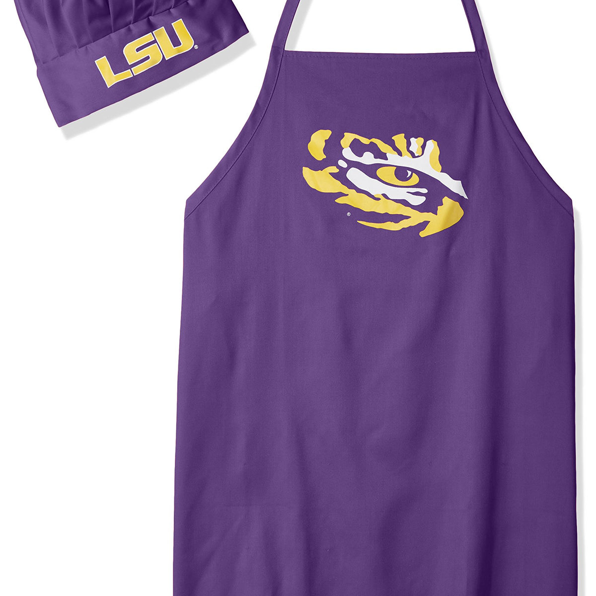 Pro Specialties Group Ncaa Lsu Tigers Mens Chef Hat & Apron, Full Colo ...