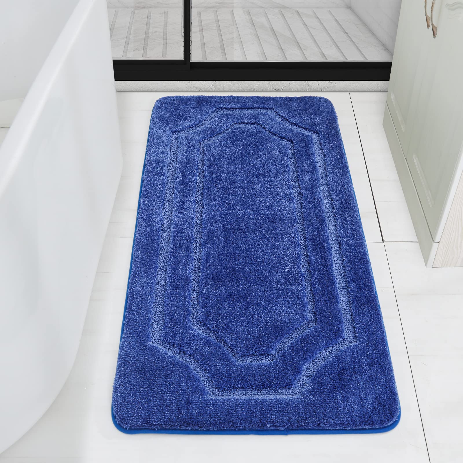 Beqhause-Bathroom-Rugs-Non-Slip-Soft-Bath Mats For Bathroom Floor Absorbent Shower Mat Machine Washable Quick Dry Bath Mat For S