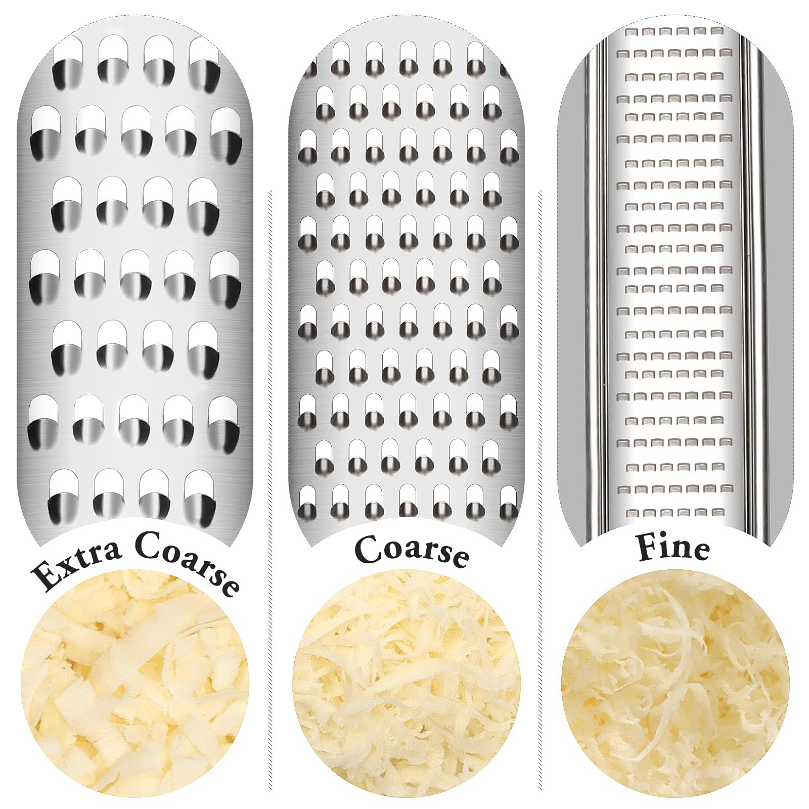 Cambom Cheese Grater Citrus Zester Lemon Zester Pack Of 3-304 Stainless Steel - A Sharp Tool For Parmesan Cheese, Ginger, Garlic
