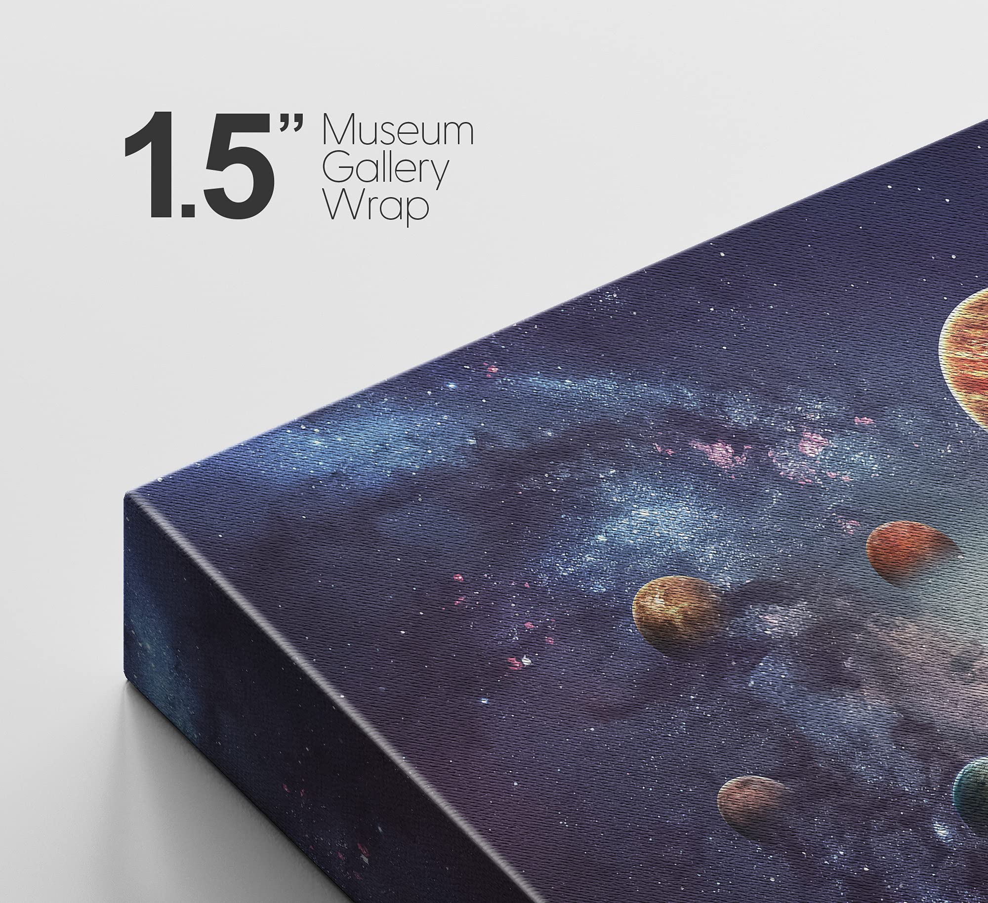 Signford Canvas Print Wall Art Purple Galaxy Solar System With Planets Astronomy & Space Aurora Digital Art Modern Art Contempor