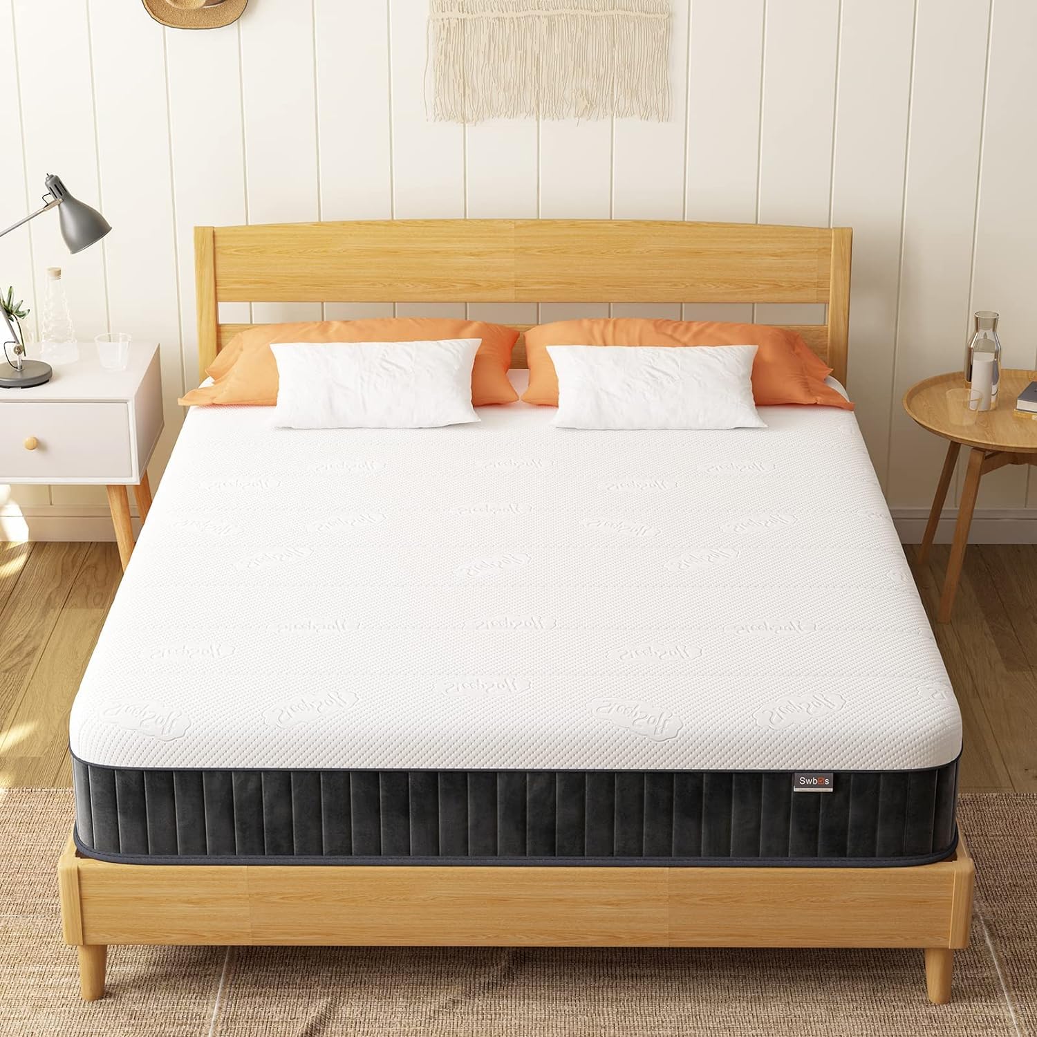 Swbvs Mattress Queen Size, 12 Inch Memory Foam Firm Queen Mattress Size With Hybrid Queen Bed Mattress In A Box Pressure Relief